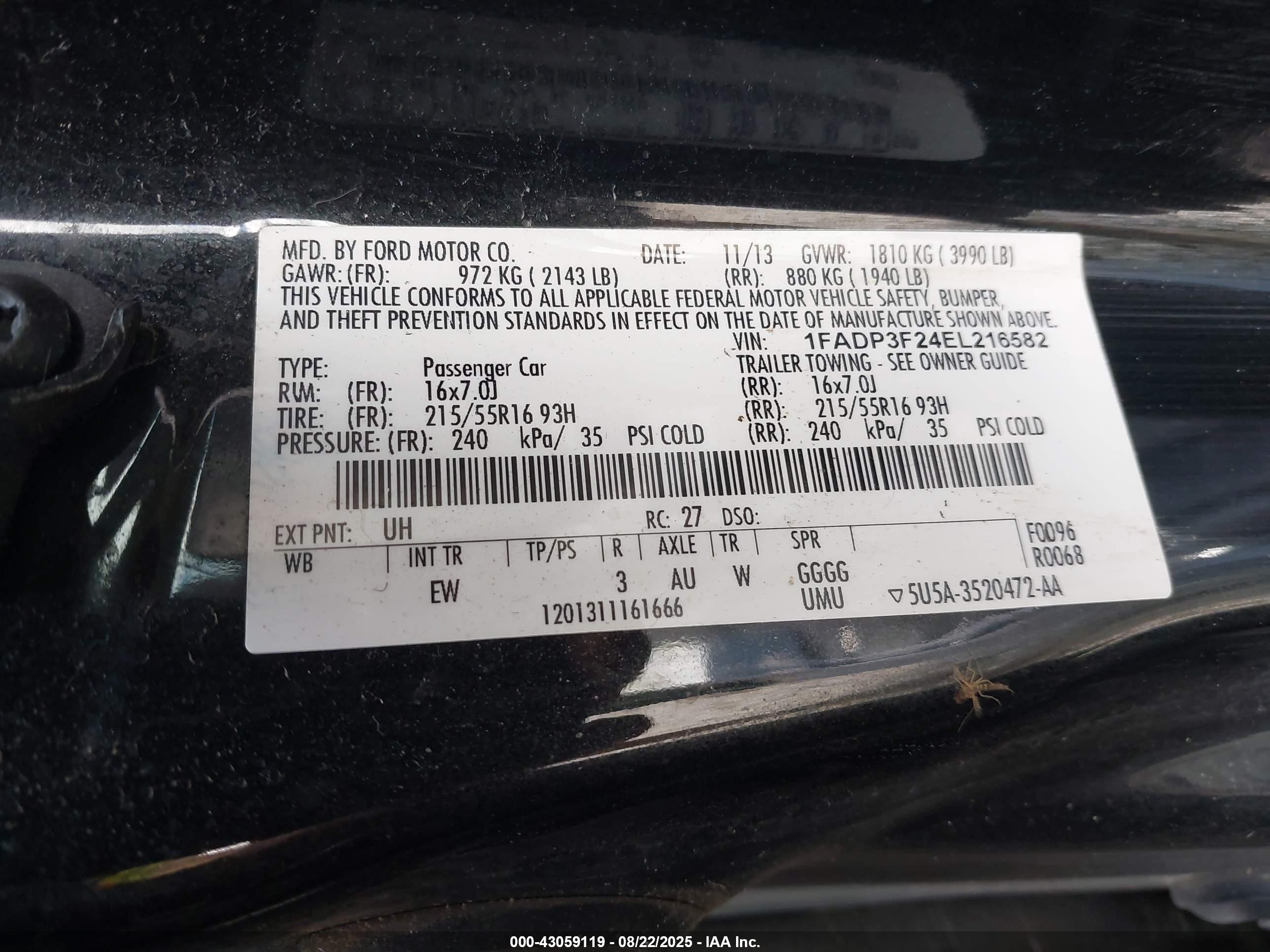 2014 Ford Focus Se Черный vin: 1FADP3F24EL216582