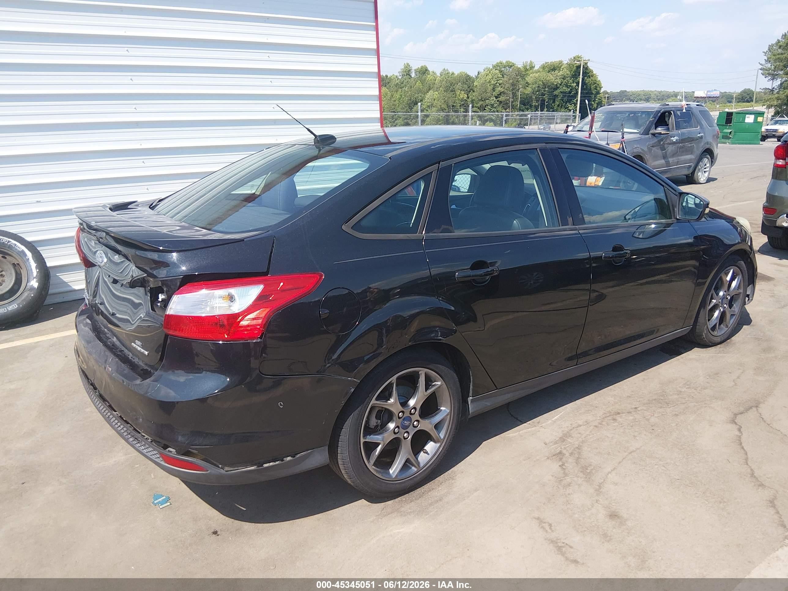 2014 Ford Focus Se Black vin: 1FADP3F24EL222074