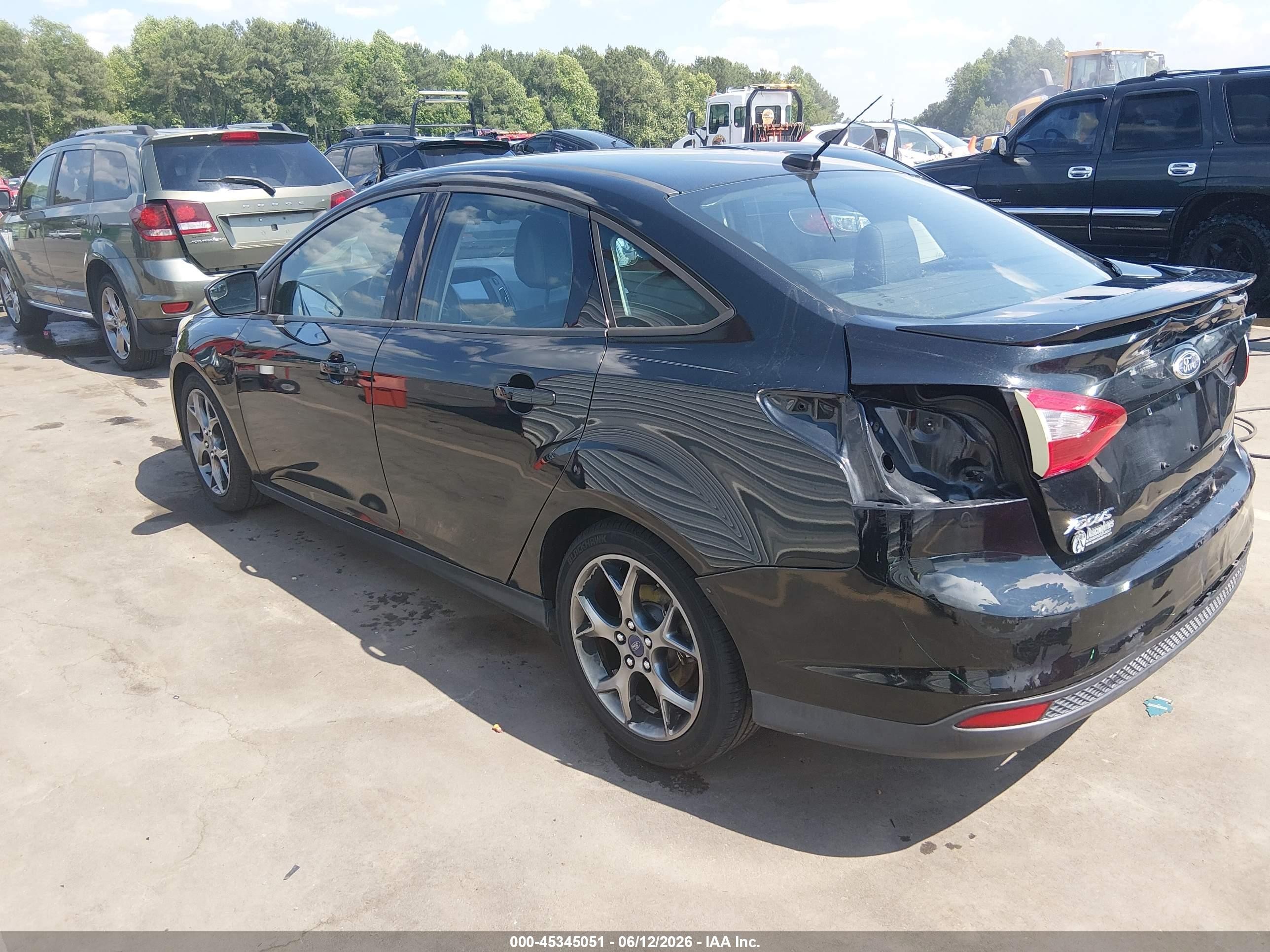 2014 Ford Focus Se Black vin: 1FADP3F24EL222074