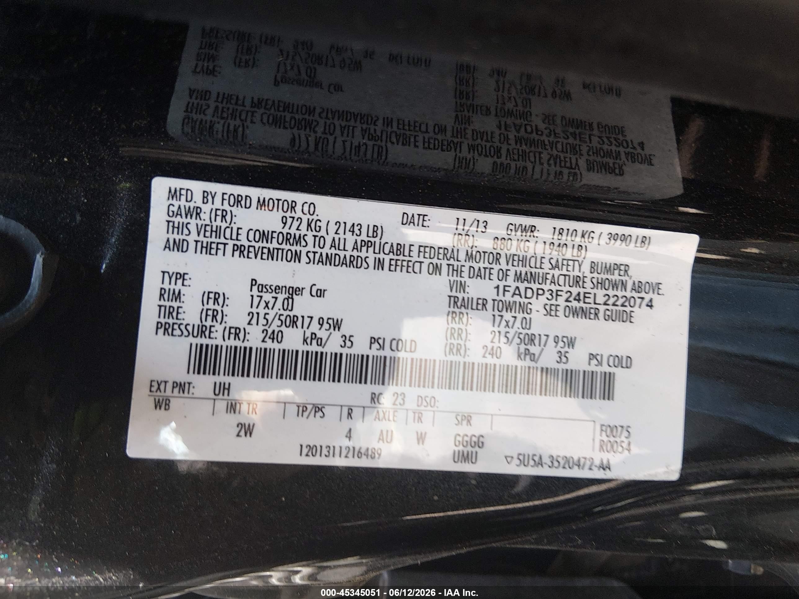 2014 Ford Focus Se Black vin: 1FADP3F24EL222074