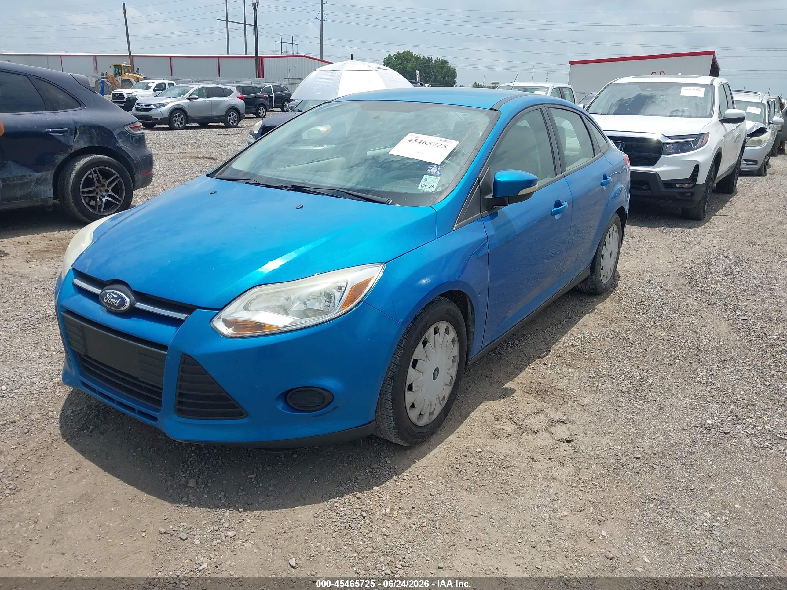 2014 Ford Focus Se Blue vin: 1FADP3F24EL227436