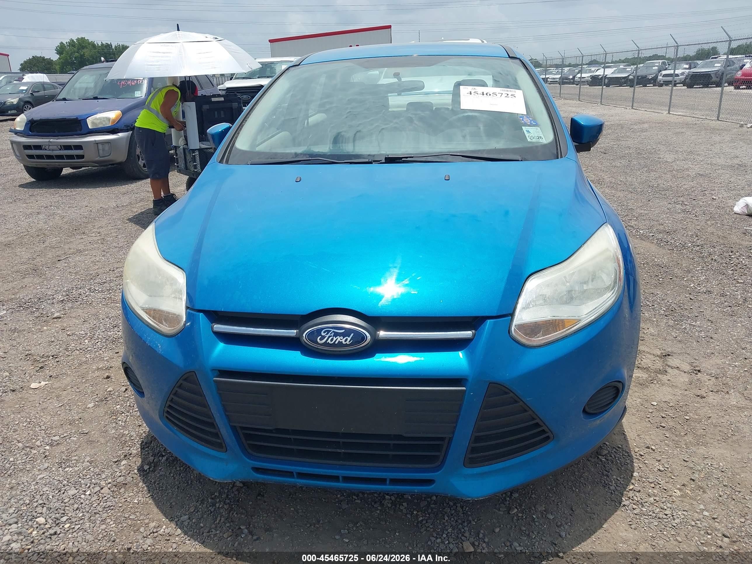 2014 Ford Focus Se Blue vin: 1FADP3F24EL227436