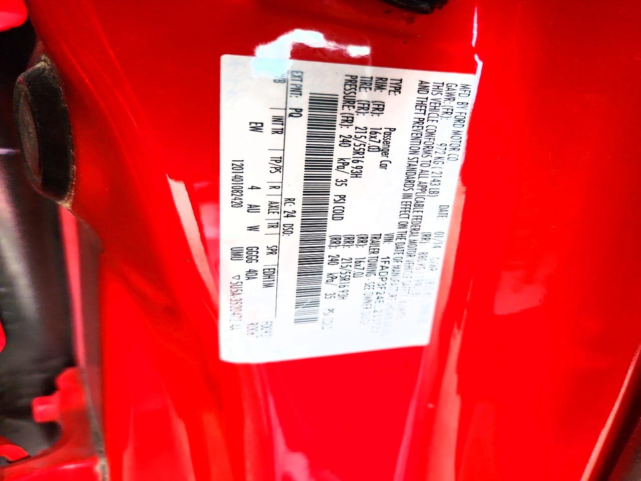 2014 Ford Focus Se Red vin: 1FADP3F24EL233723