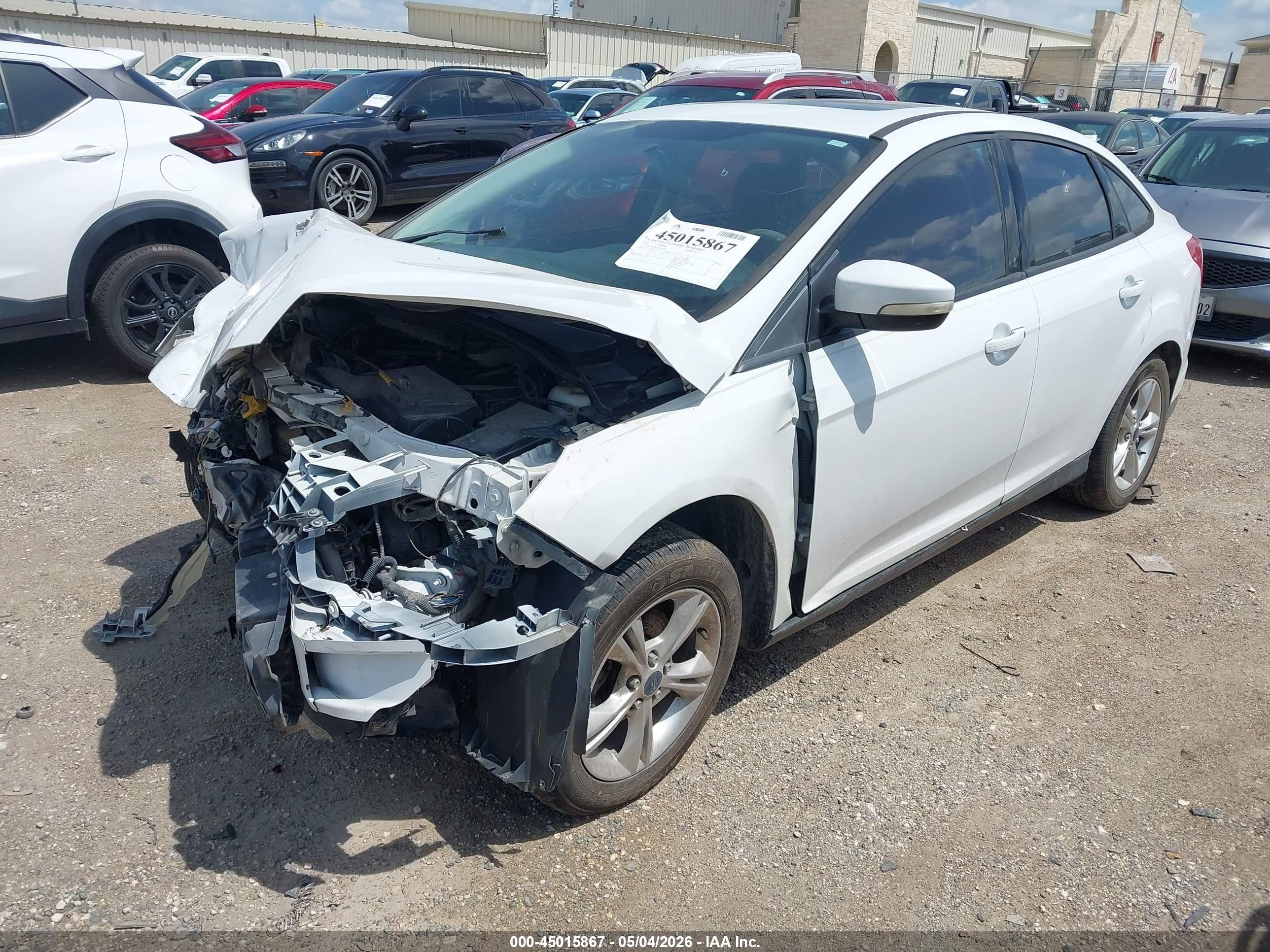 2014 Ford Focus Se White vin: 1FADP3F24EL237058