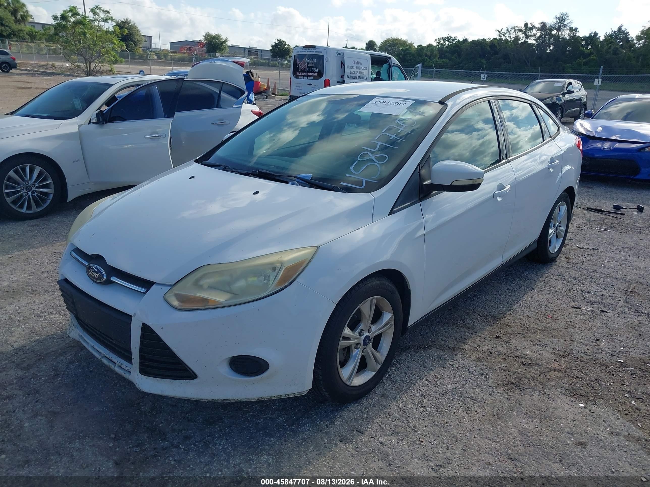 2014 Ford Focus Se White vin: 1FADP3F24EL251994