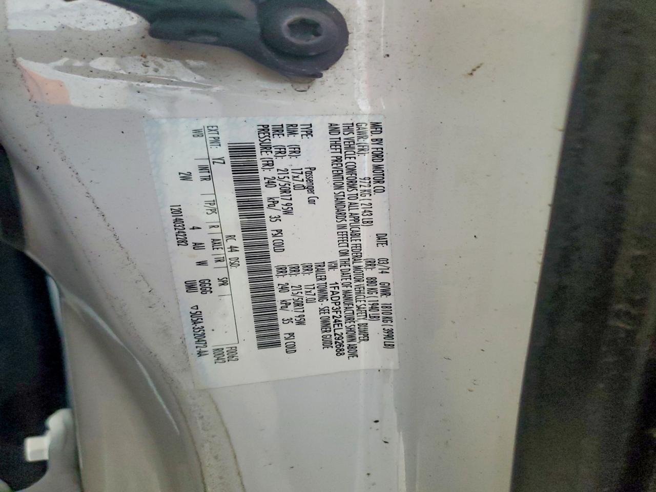 2014 Ford Focus Se White vin: 1FADP3F24EL292688