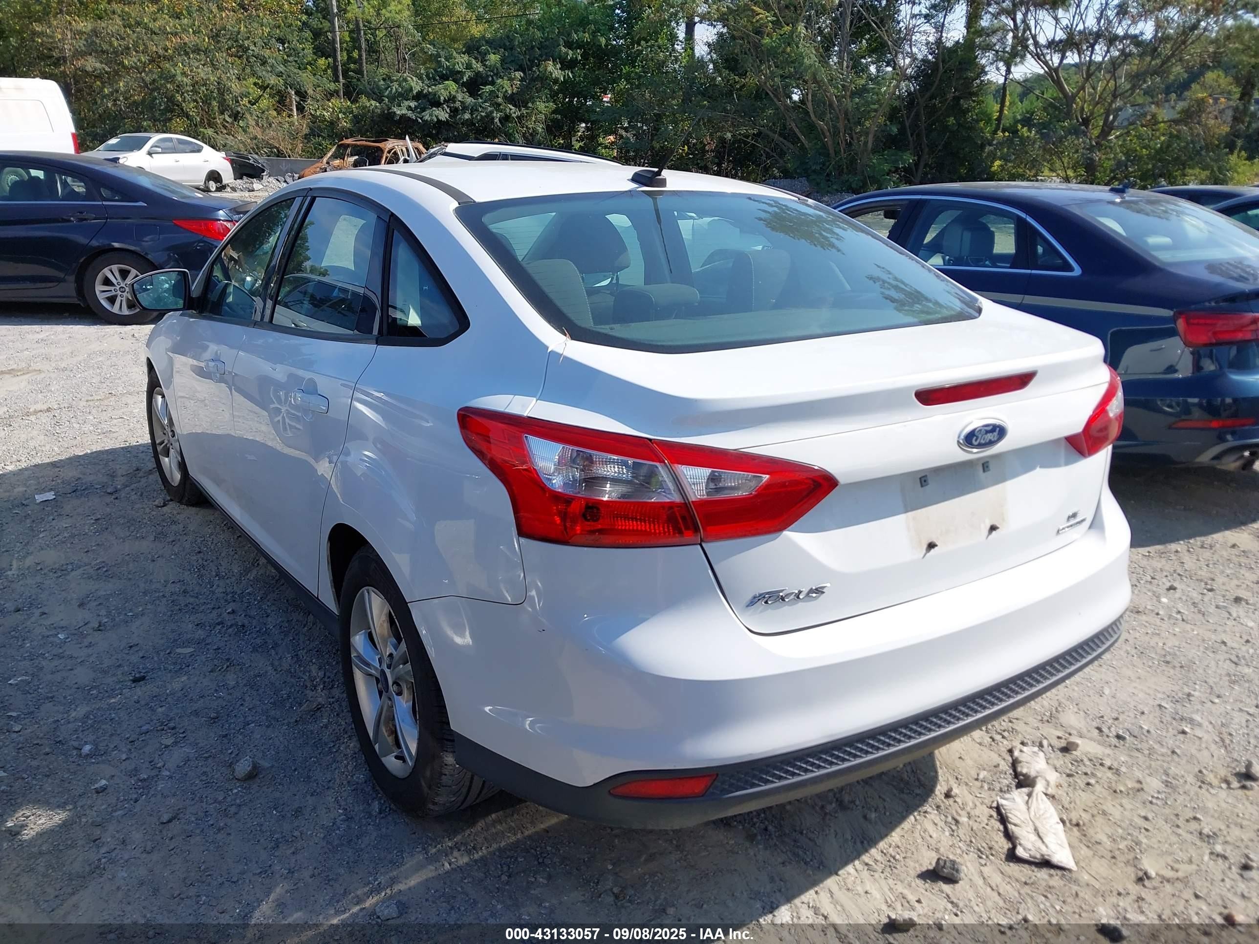 2014 Ford Focus Se White vin: 1FADP3F24EL309148