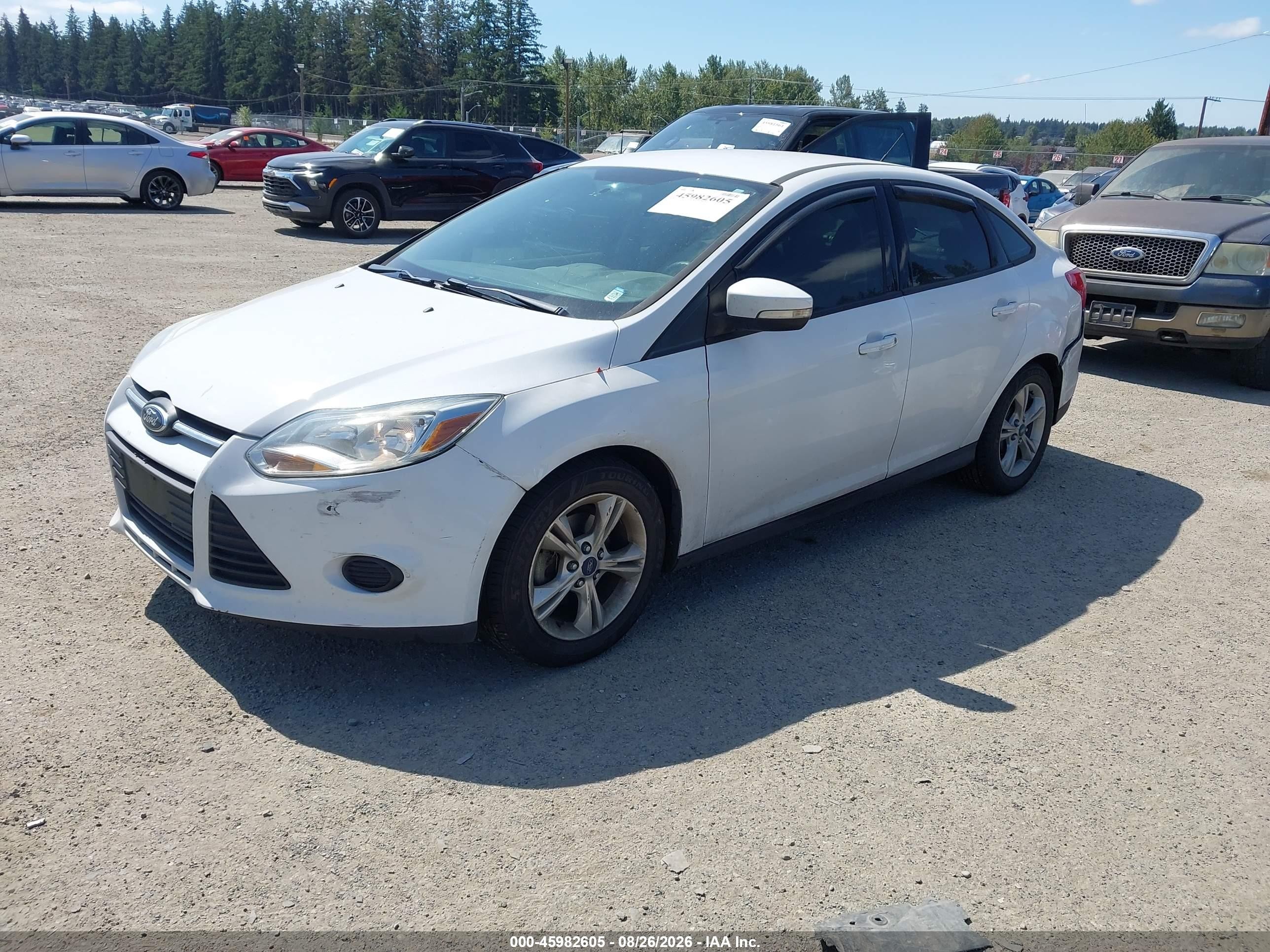 2014 Ford Focus Se White vin: 1FADP3F24EL325219