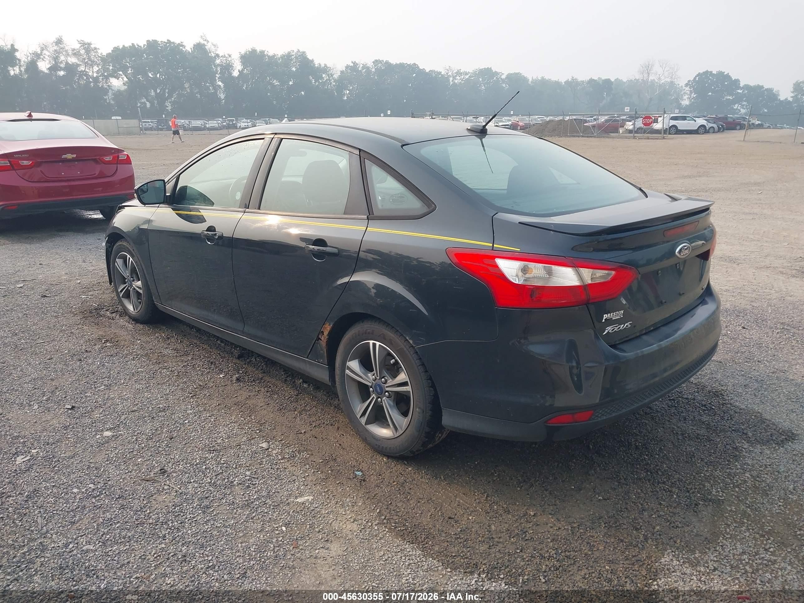 2014 Ford Focus Se Черный vin: 1FADP3F24EL346930