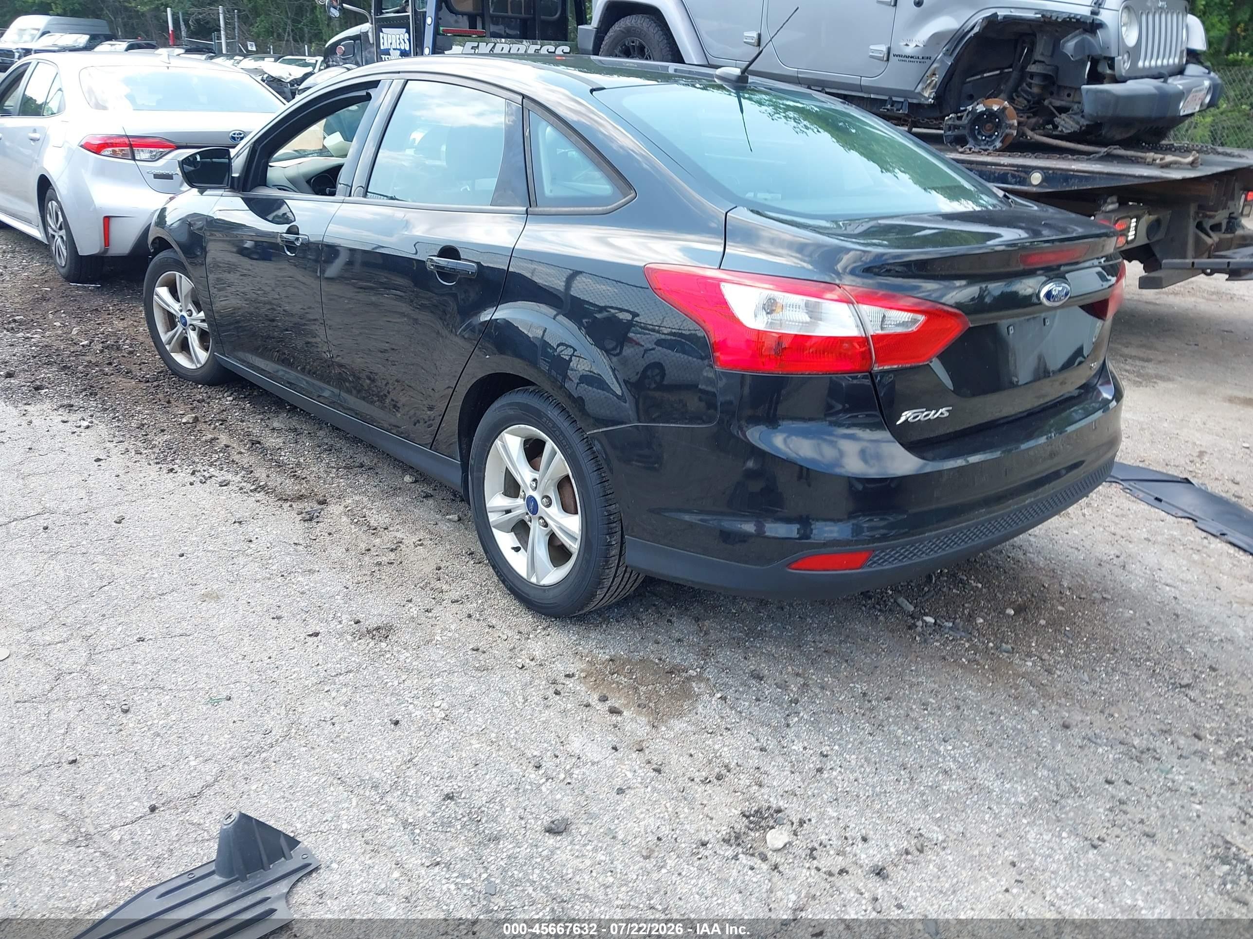 2014 Ford Focus Se Black vin: 1FADP3F24EL365848