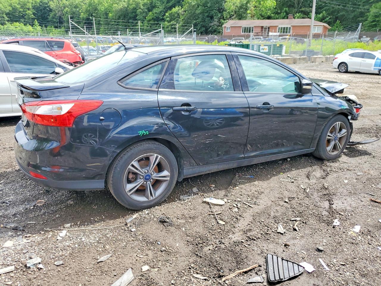 2014 Ford Focus Se Black vin: 1FADP3F24EL410643