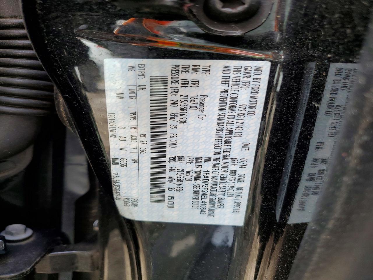2014 Ford Focus Se Black vin: 1FADP3F24EL410643