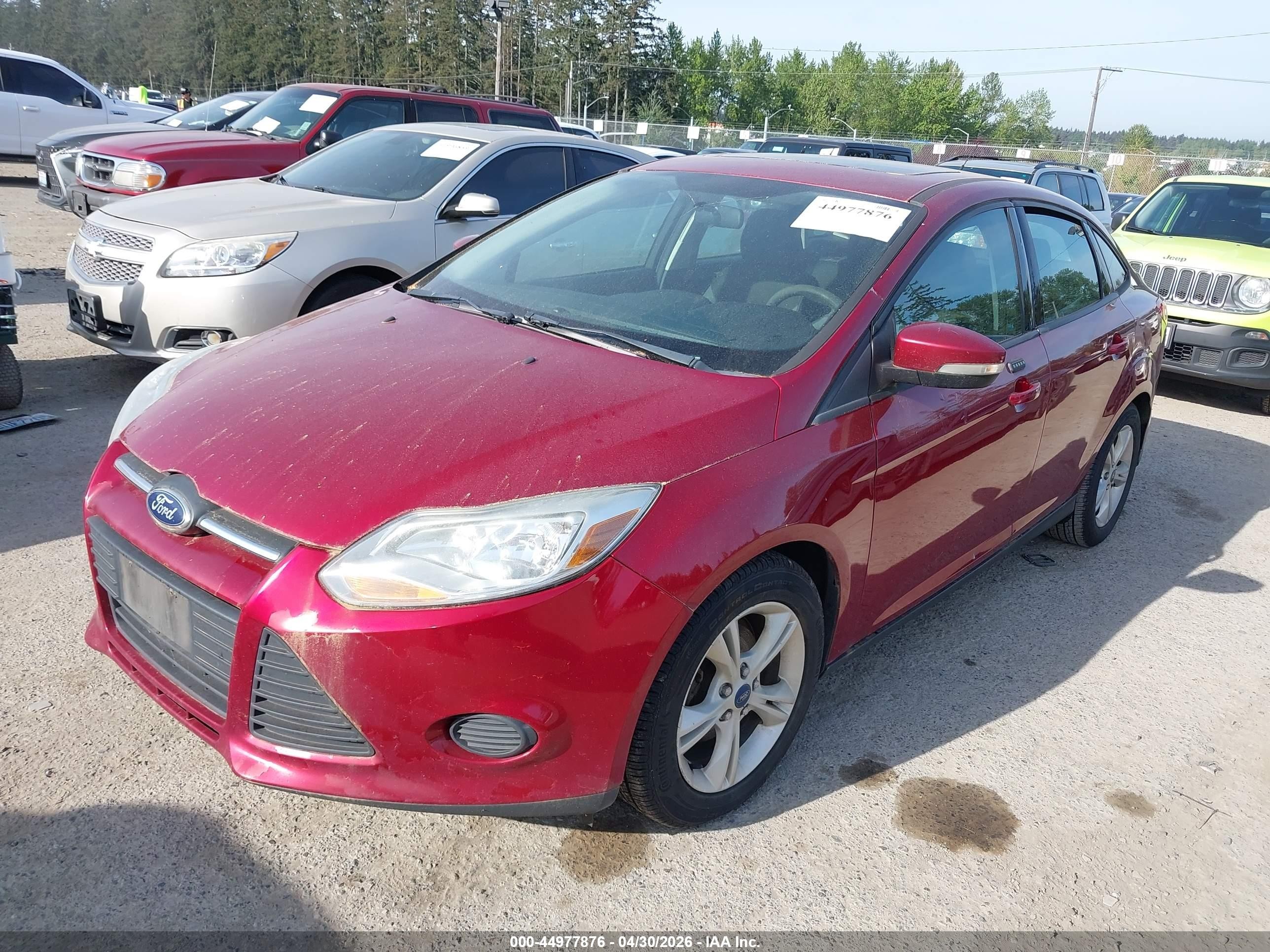 2014 Ford Focus Se Red vin: 1FADP3F24EL433257
