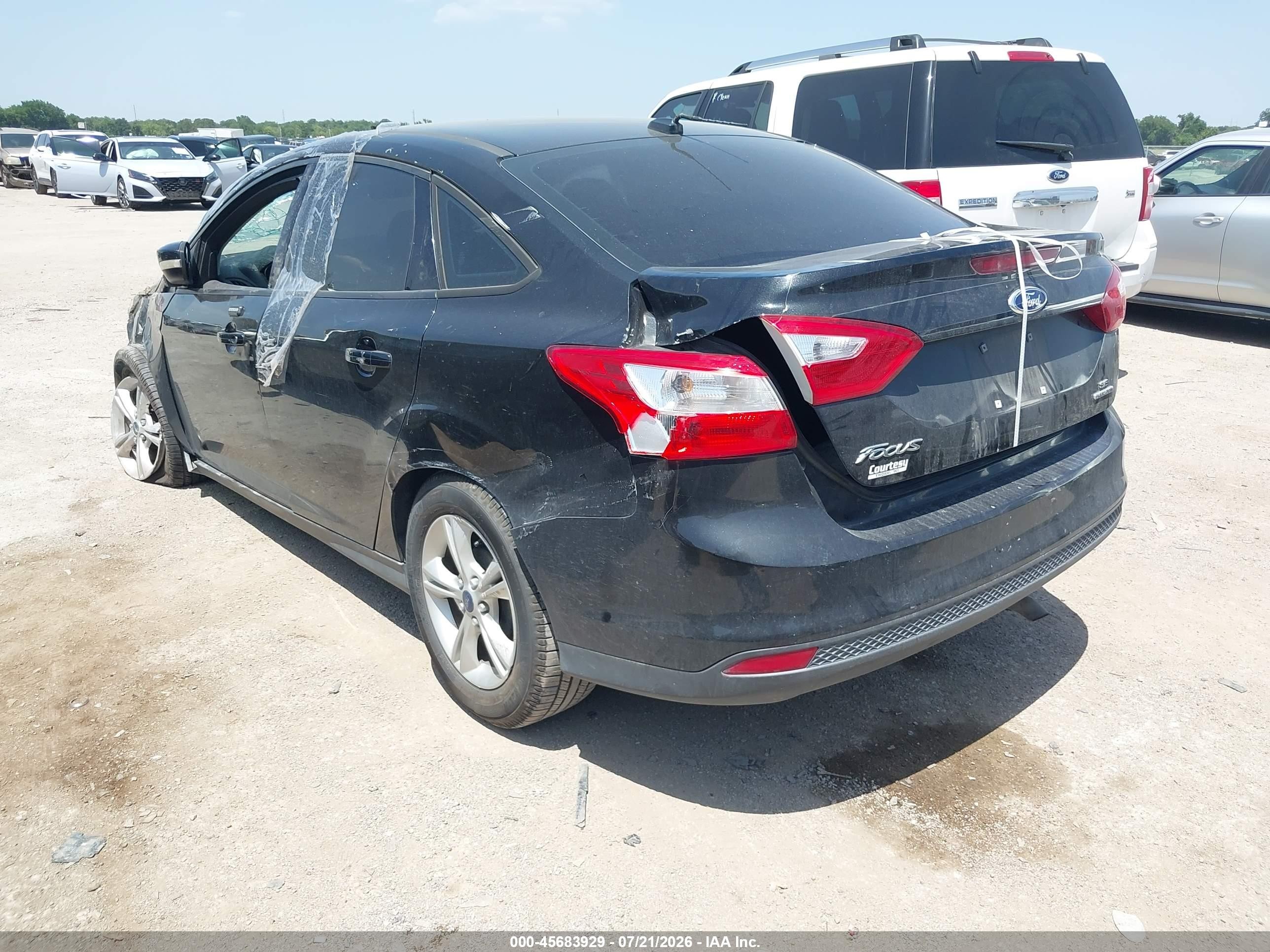 2014 Ford Focus Se Black vin: 1FADP3F24EL441584