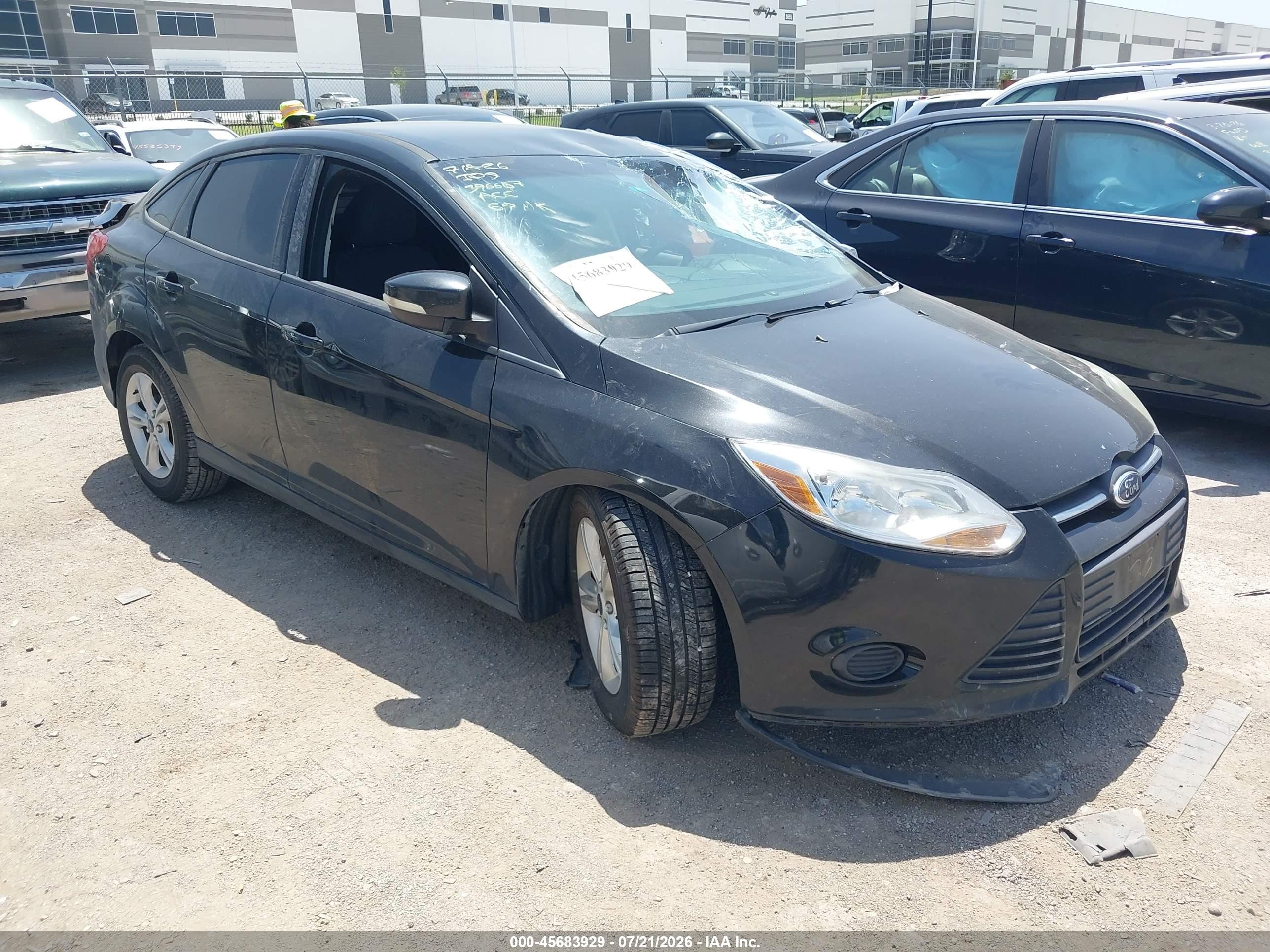 2014 Ford Focus Se Black vin: 1FADP3F24EL441584