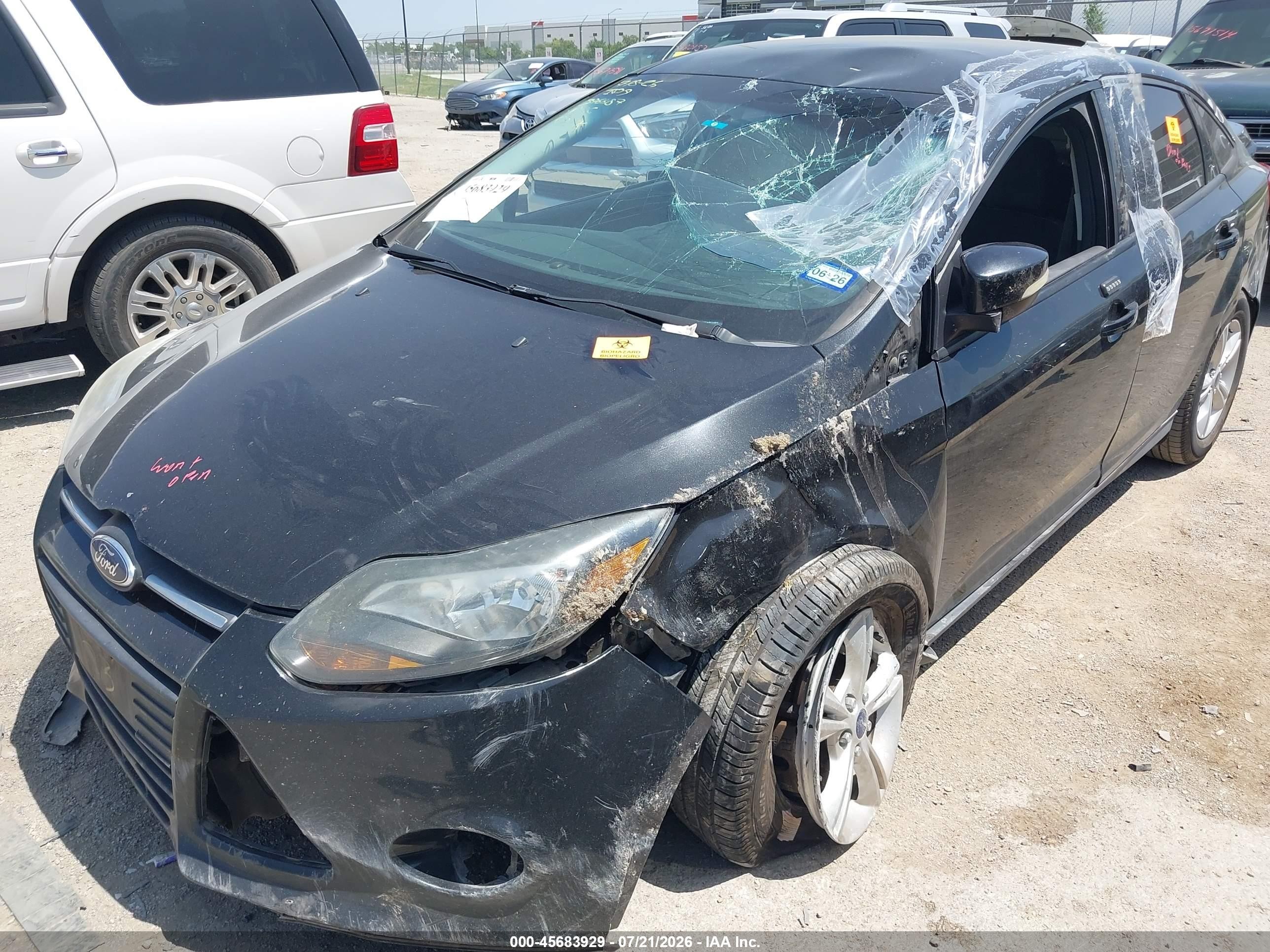 2014 Ford Focus Se Black vin: 1FADP3F24EL441584