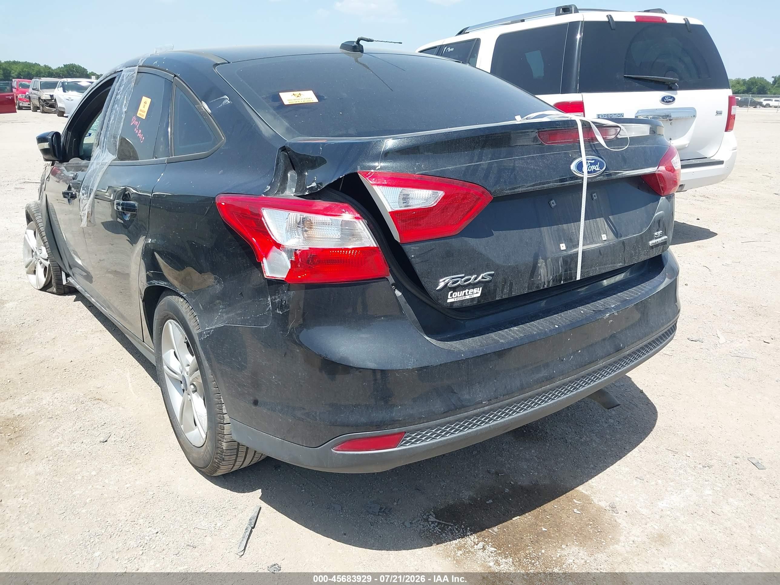 2014 Ford Focus Se Black vin: 1FADP3F24EL441584