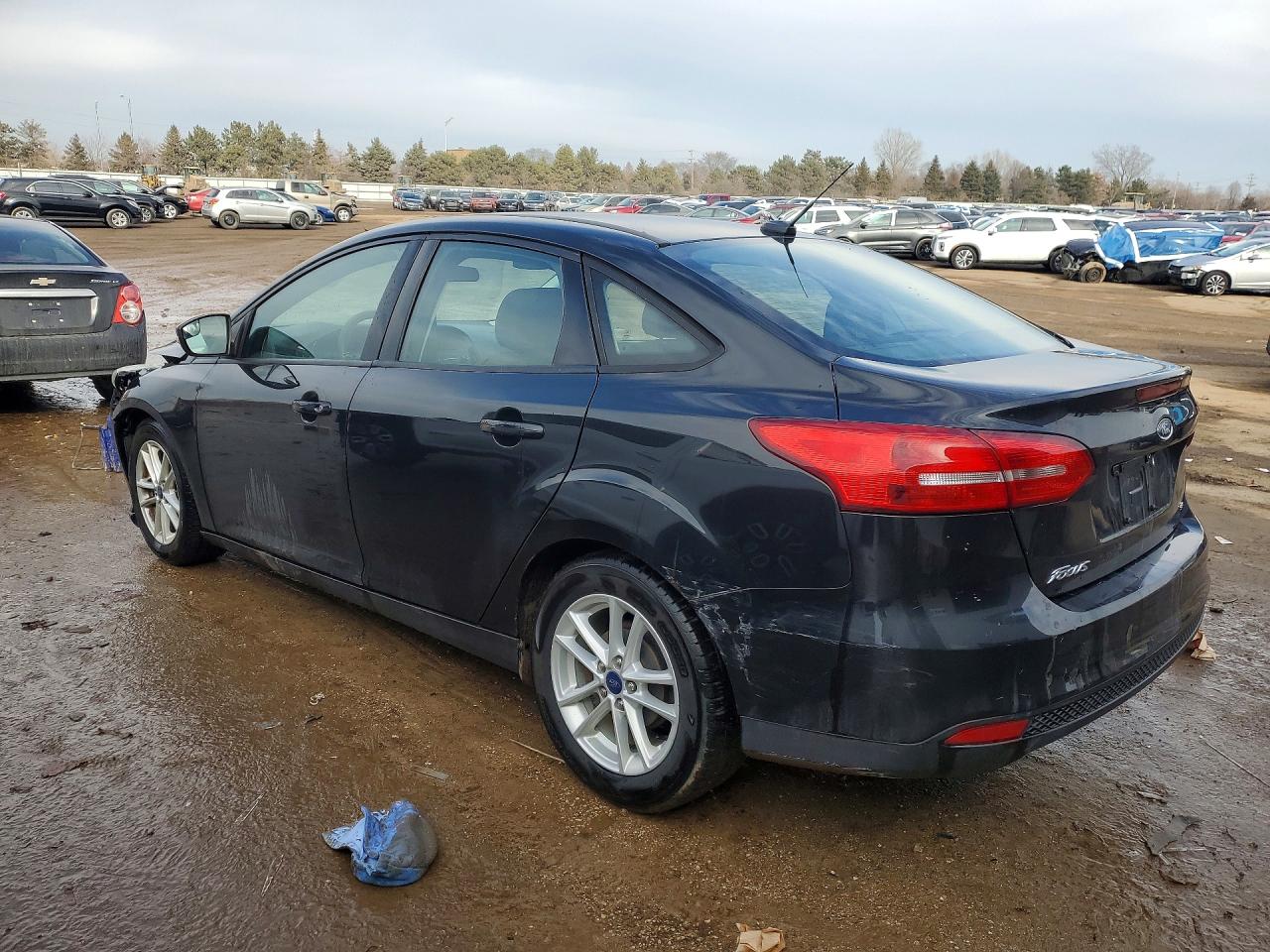 2015 Ford Focus Se Black vin: 1FADP3F24FL230189