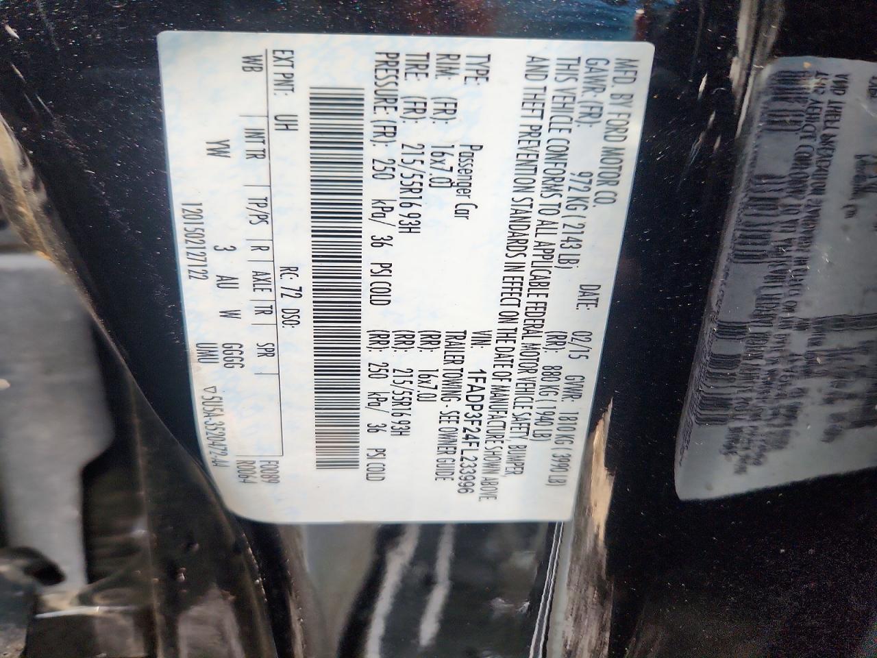 2015 Ford Focus Se Black vin: 1FADP3F24FL233996