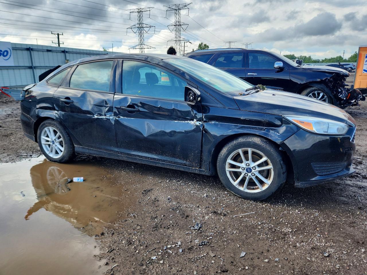2015 Ford Focus Se Black vin: 1FADP3F24FL233996