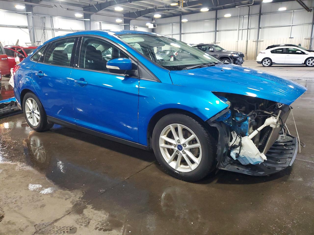 2015 Ford Focus Se Blue vin: 1FADP3F24FL294118