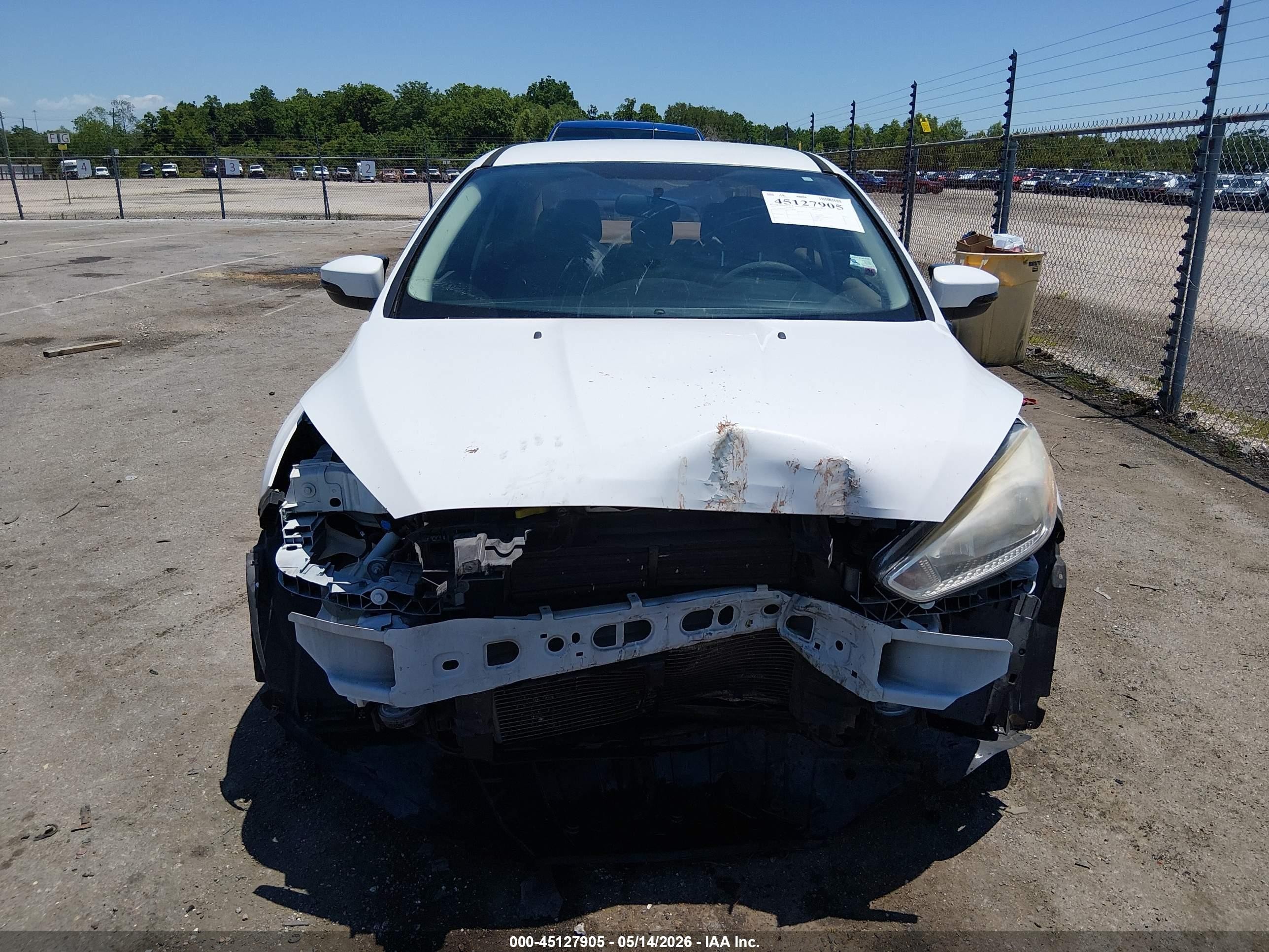 2015 Ford Focus Se White vin: 1FADP3F24FL318868