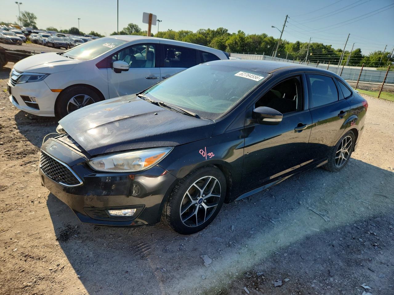 2015 Ford Focus Se Black vin: 1FADP3F24FL340627