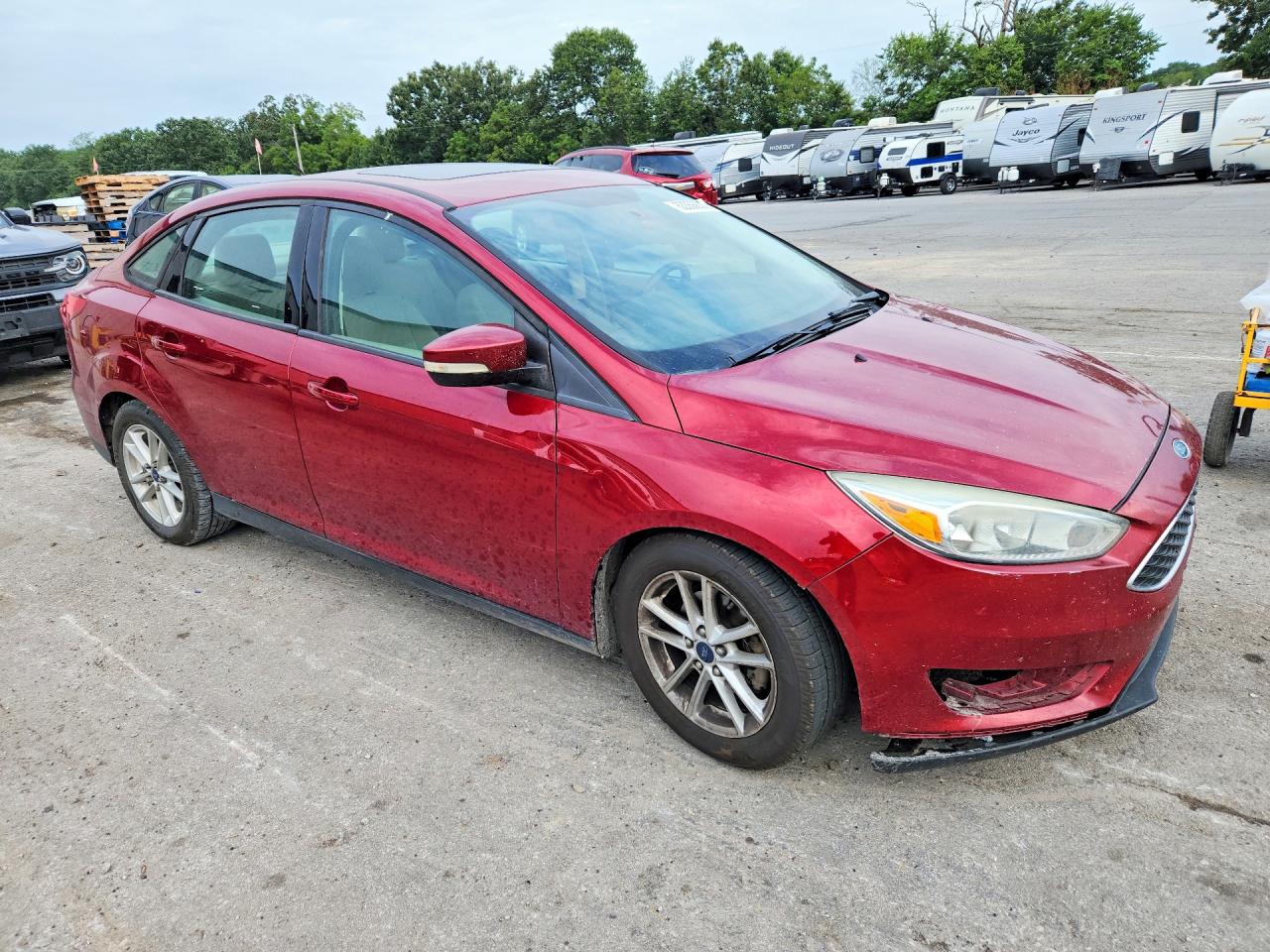 2015 Ford Focus Se Red vin: 1FADP3F24FL374809