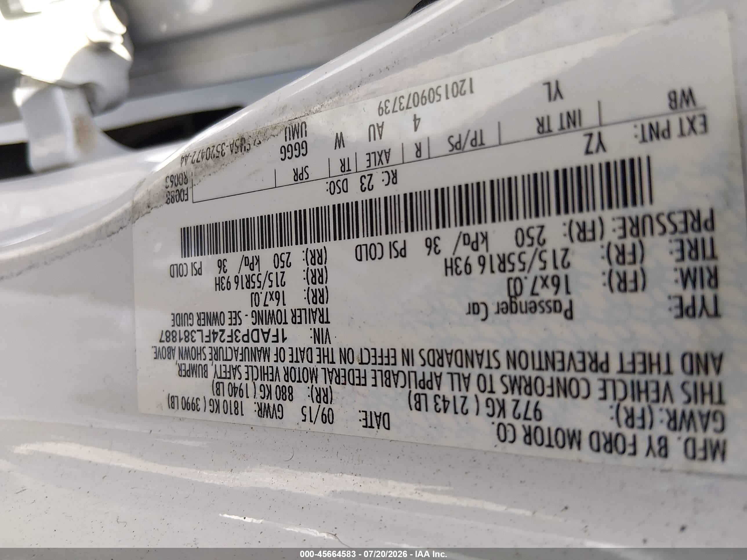 2015 Ford Focus Se White vin: 1FADP3F24FL381887