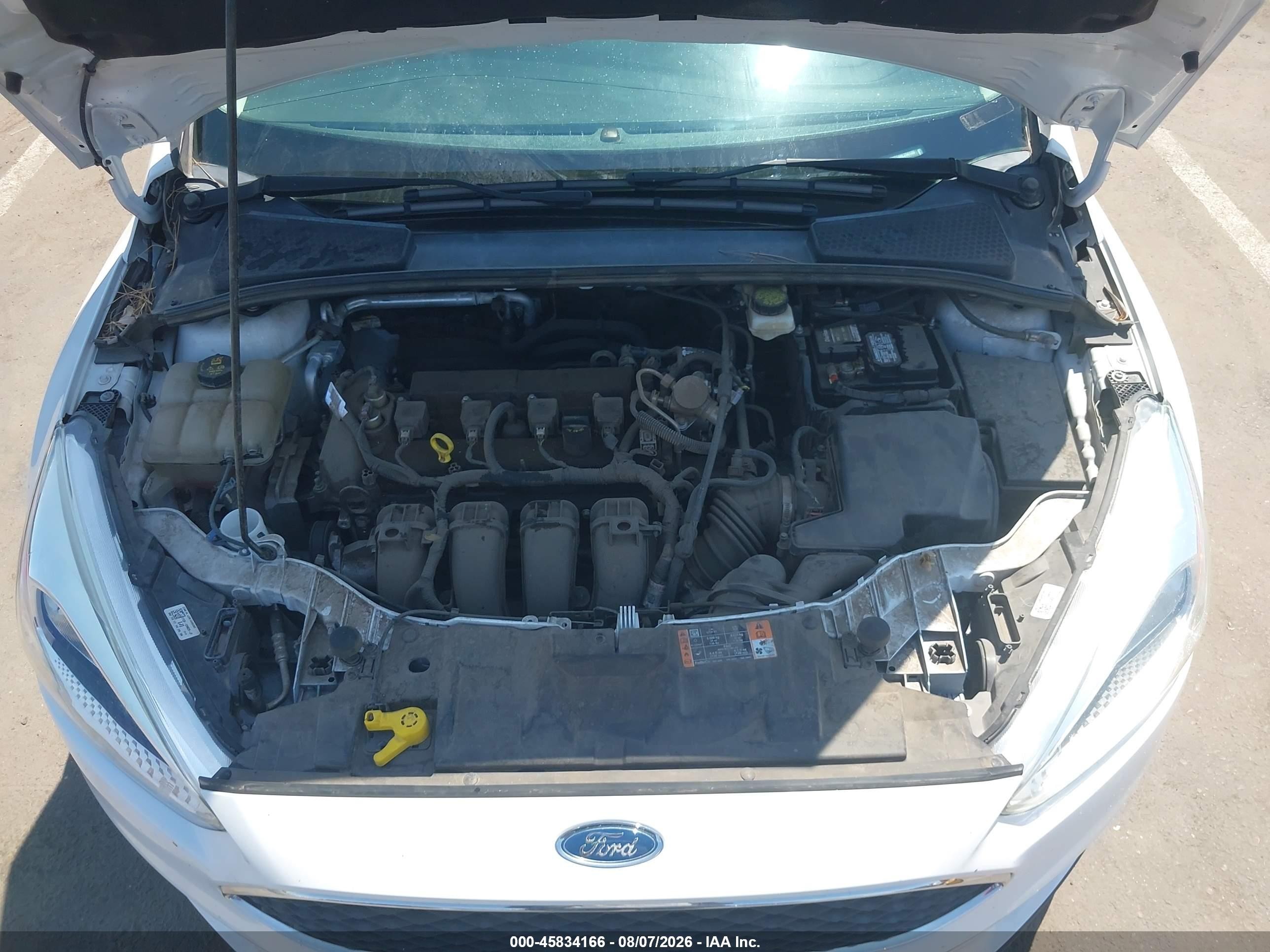 2017 Ford Focus Se White vin: 1FADP3F24HL296180