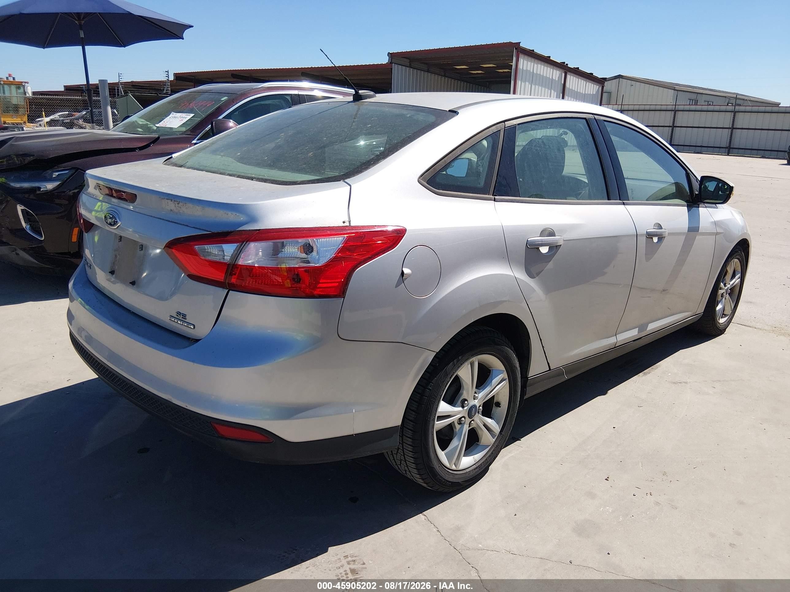 2013 Ford Focus Se Gray vin: 1FADP3F25DL138098
