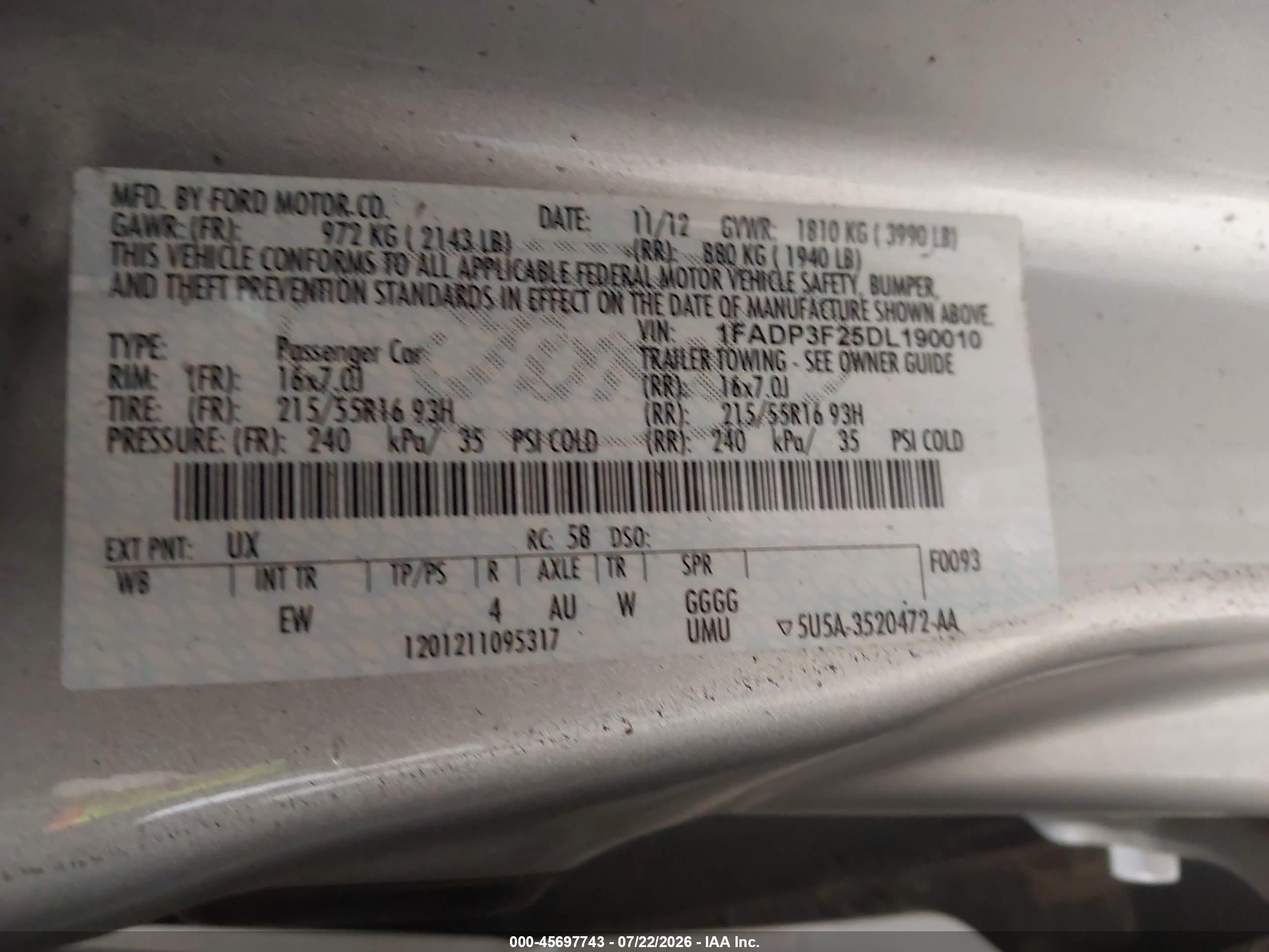 2013 Ford Focus Se Серебряный vin: 1FADP3F25DL190010