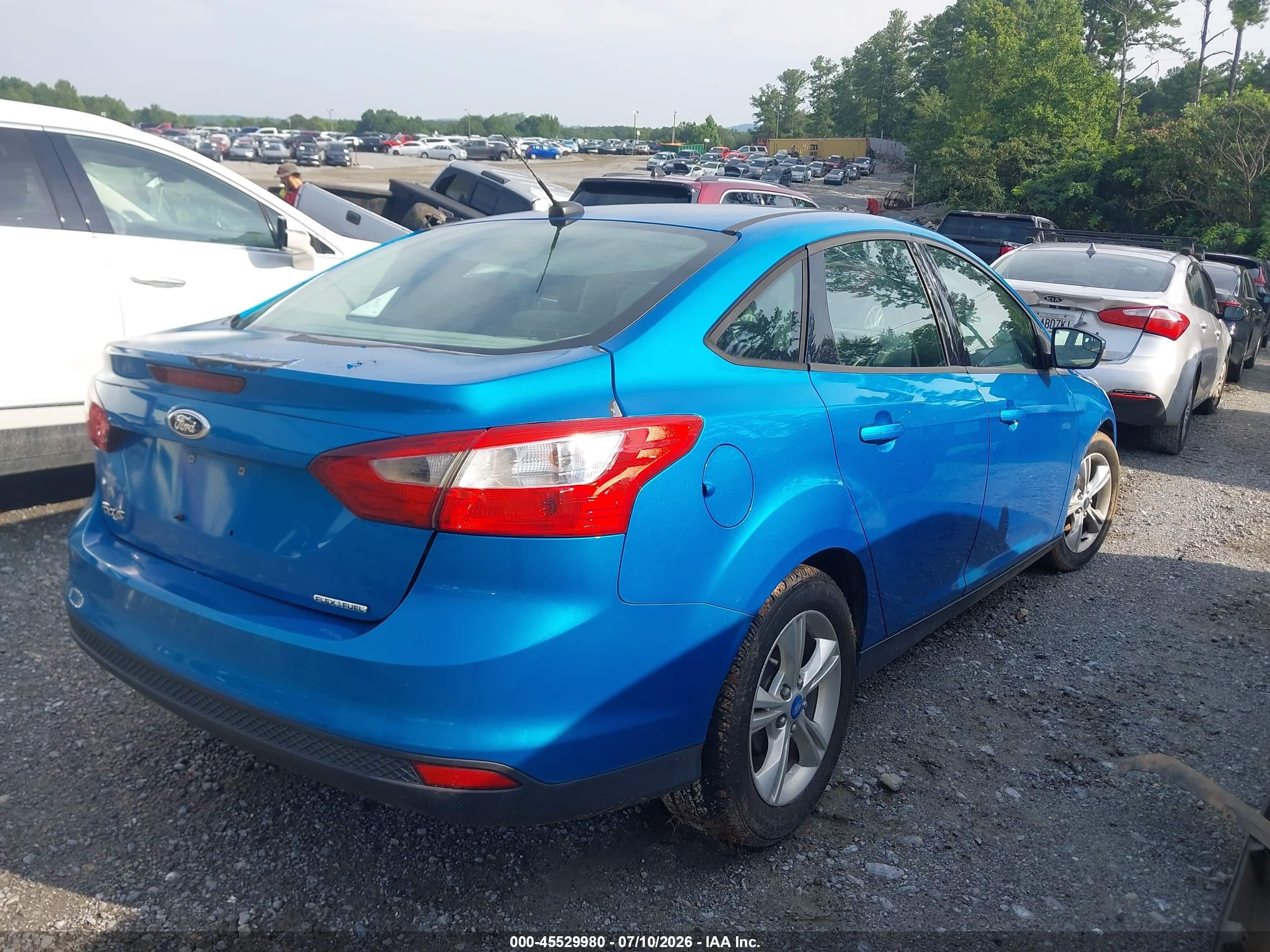 2013 Ford Focus Se Blue vin: 1FADP3F25DL216671