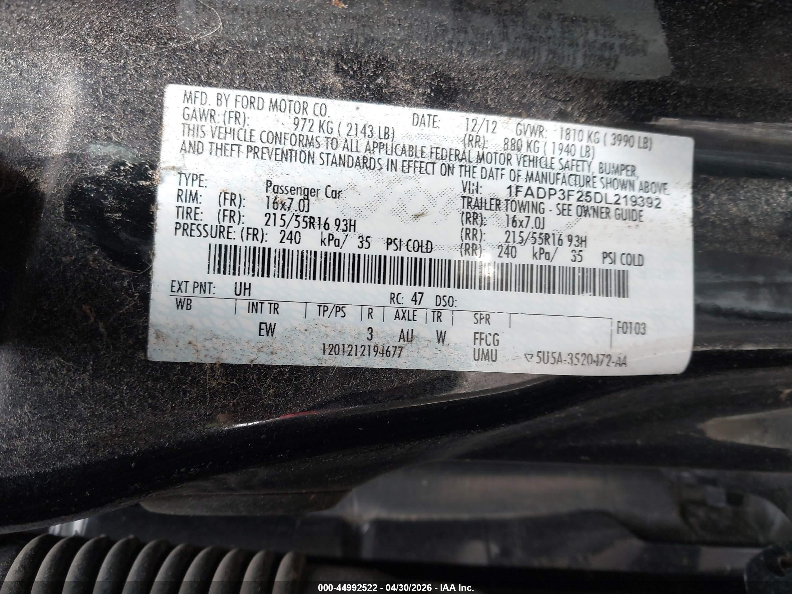 2013 Ford Focus Se Black vin: 1FADP3F25DL219392