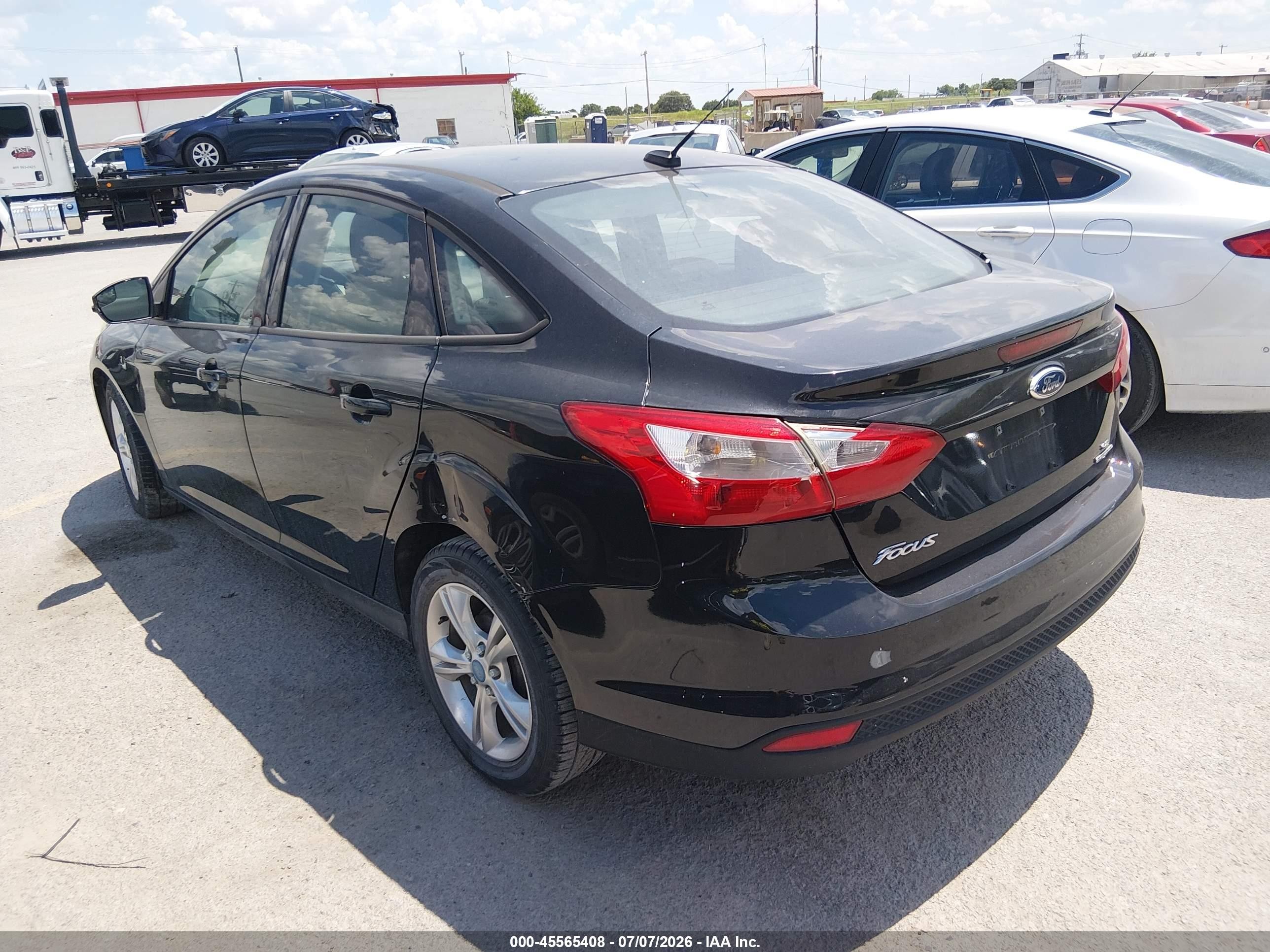 2013 Ford Focus Se Black vin: 1FADP3F25DL220378