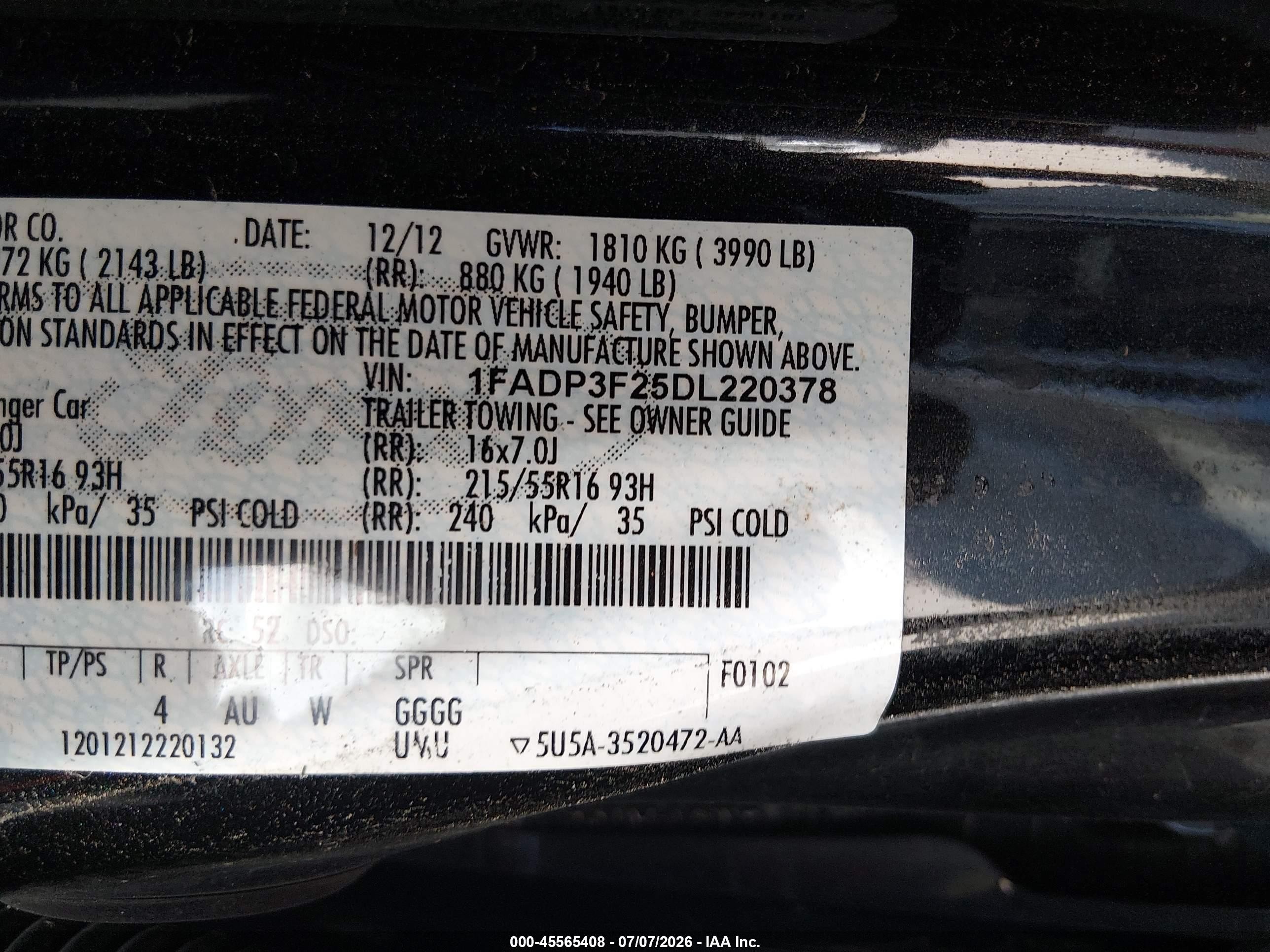 2013 Ford Focus Se Black vin: 1FADP3F25DL220378