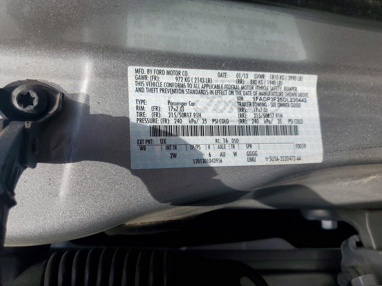2013 Ford Focus Se Silver vin: 1FADP3F25DL230442