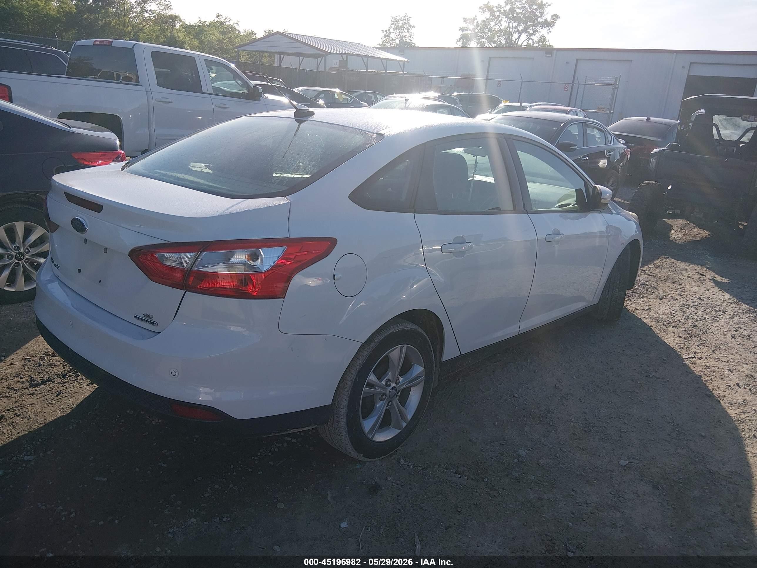 2013 Ford Focus Se White vin: 1FADP3F25DL253431