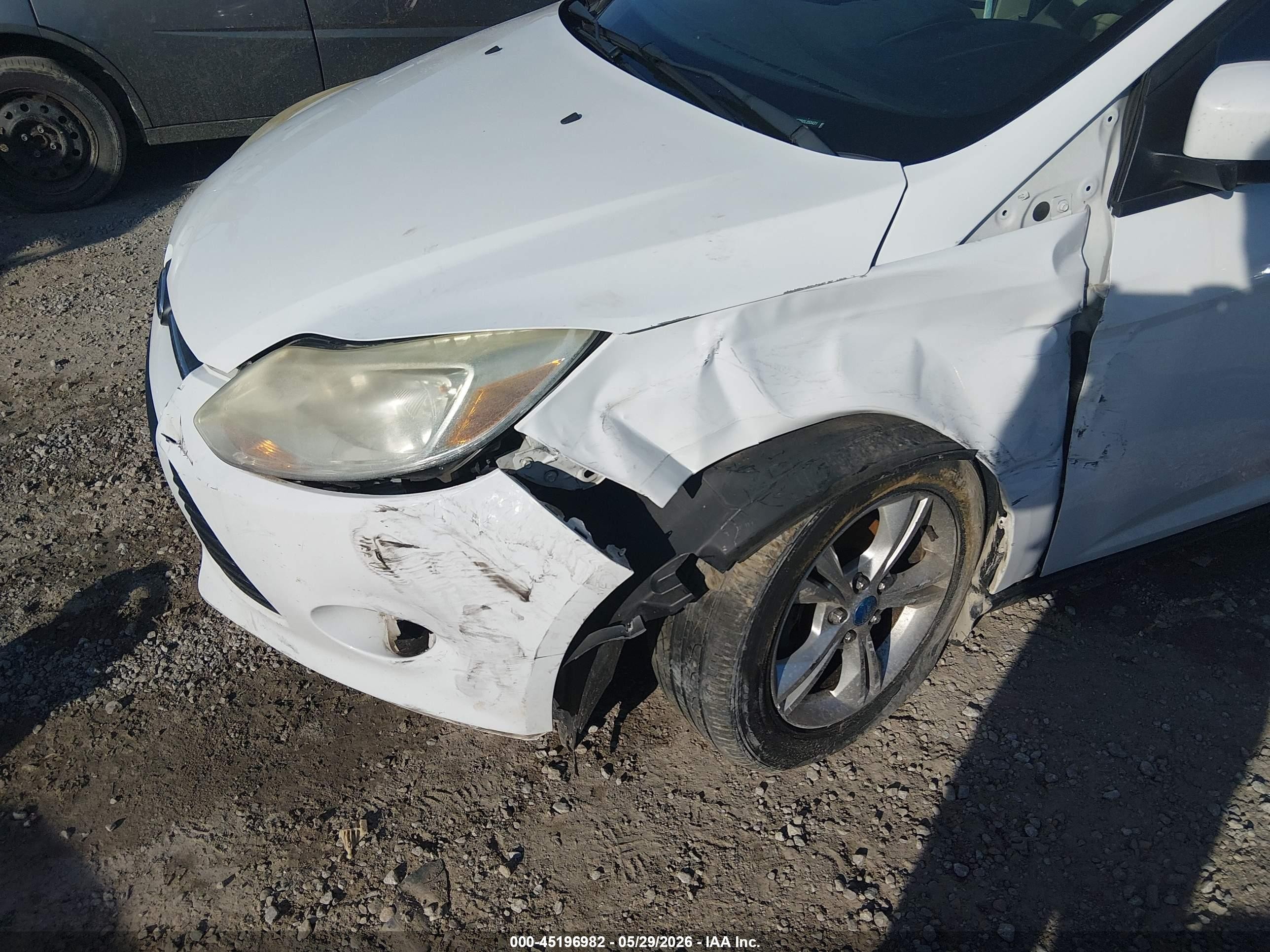 2013 Ford Focus Se White vin: 1FADP3F25DL253431