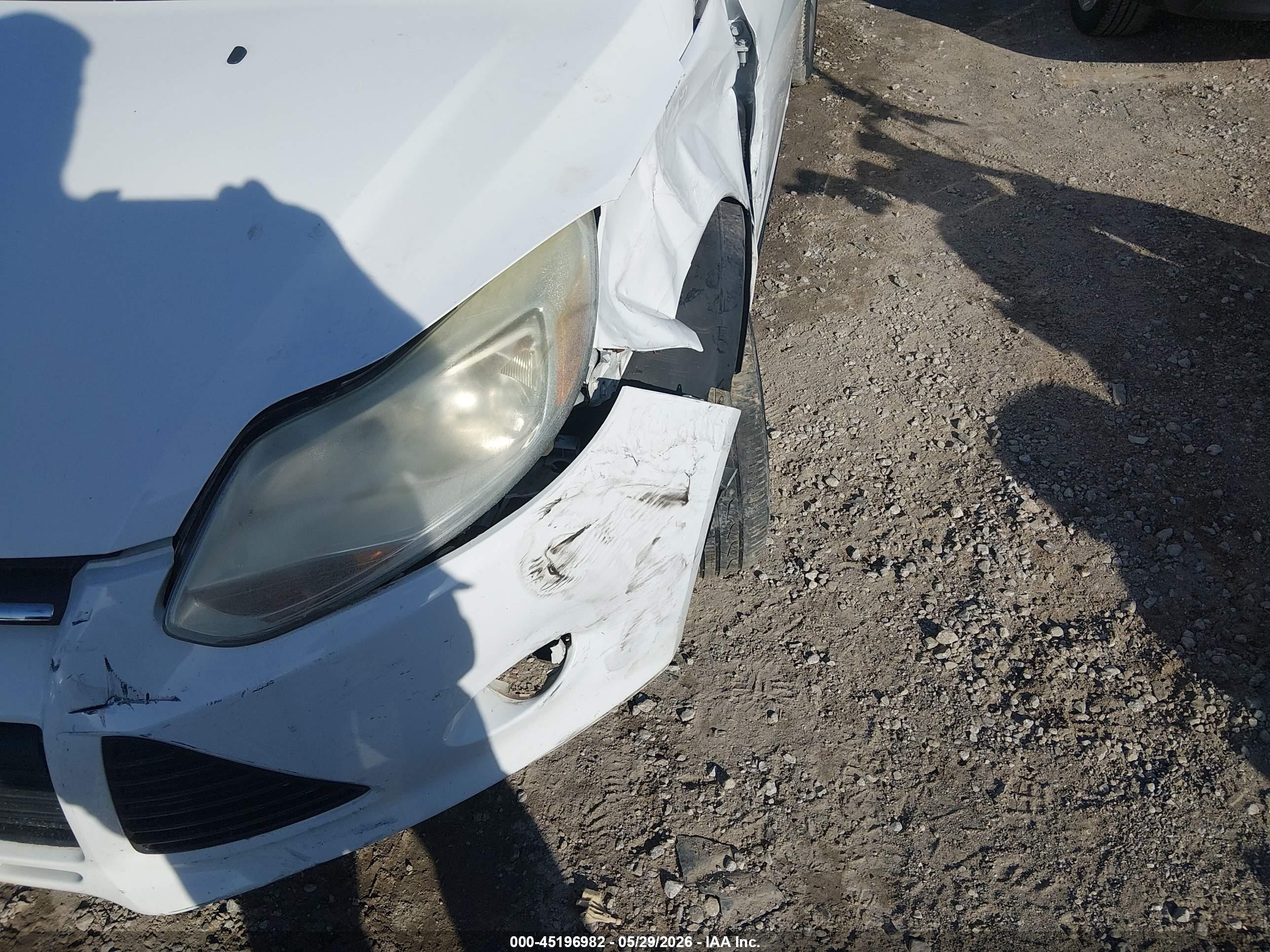 2013 Ford Focus Se White vin: 1FADP3F25DL253431
