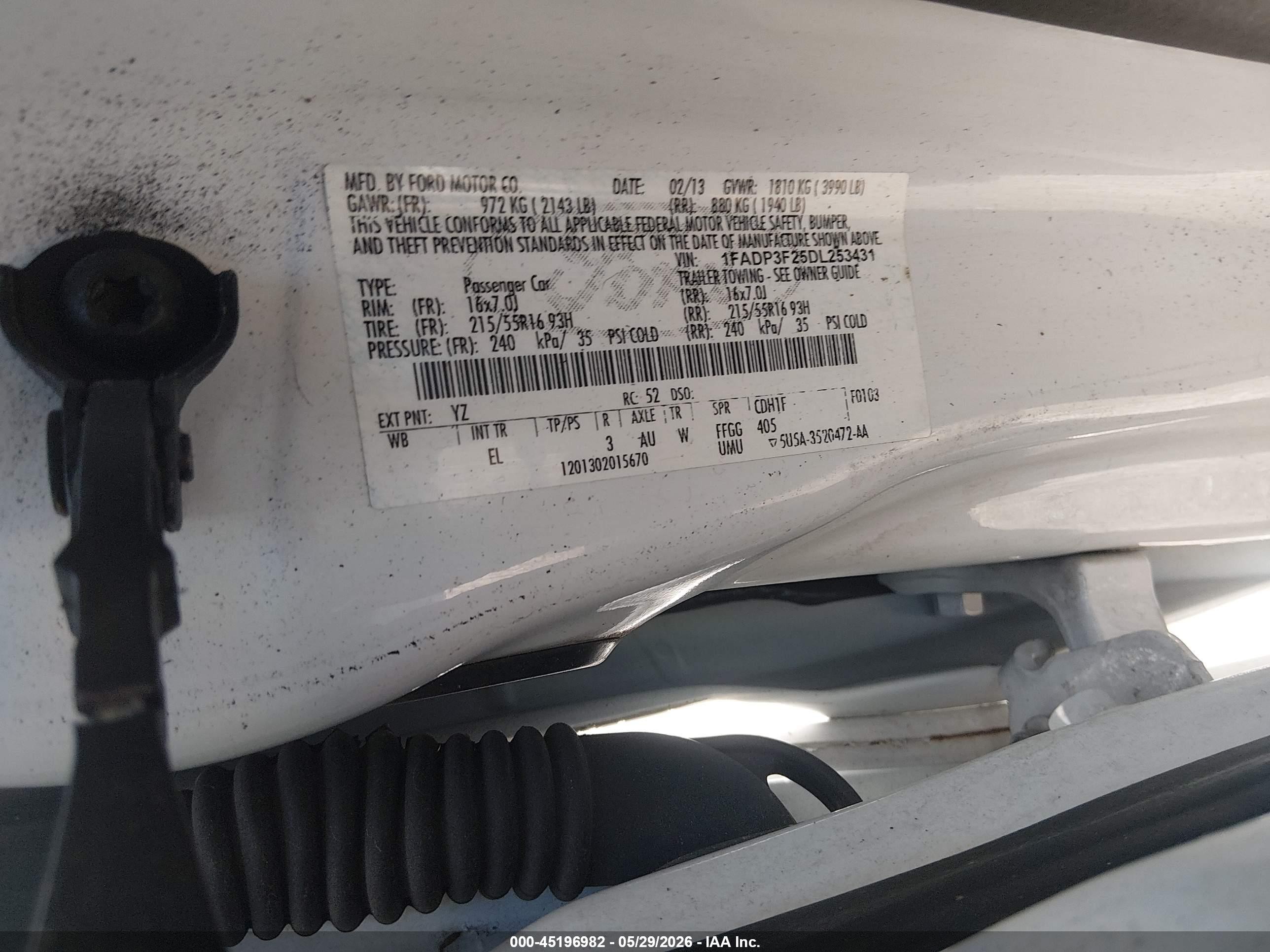 2013 Ford Focus Se White vin: 1FADP3F25DL253431