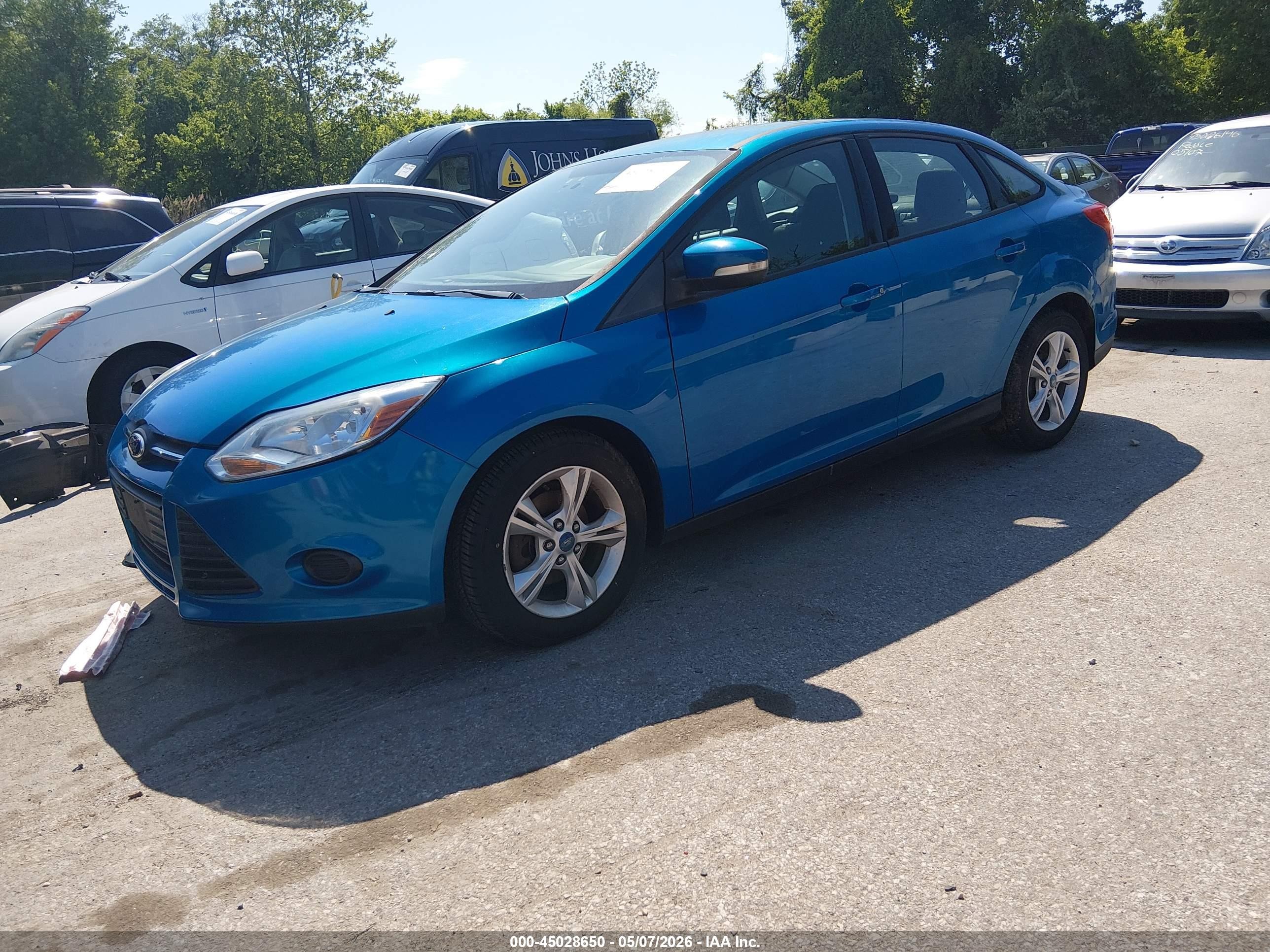 2013 Ford Focus Se Blue vin: 1FADP3F25DL258094