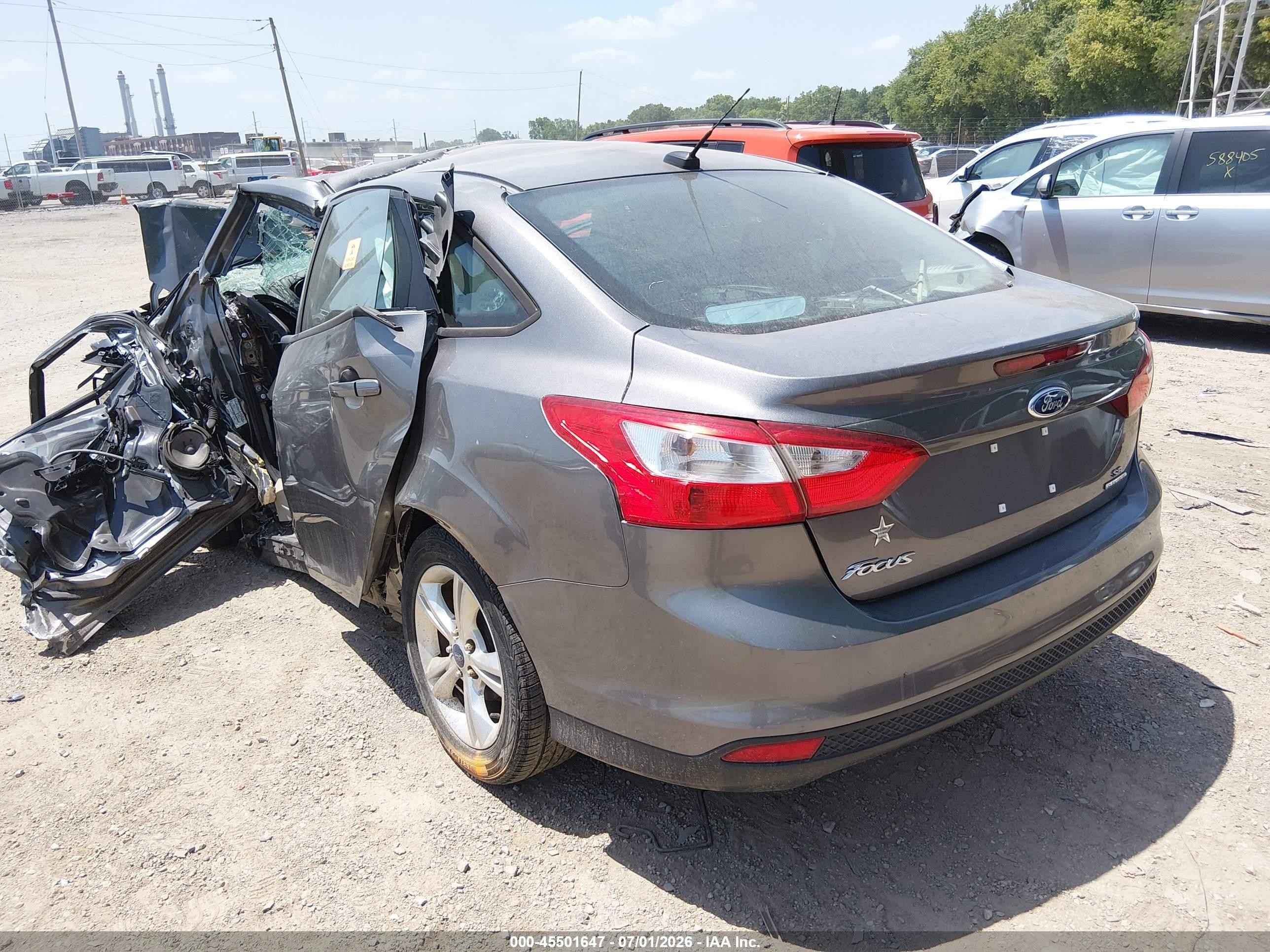 2013 Ford Focus Se Gray vin: 1FADP3F25DL259181