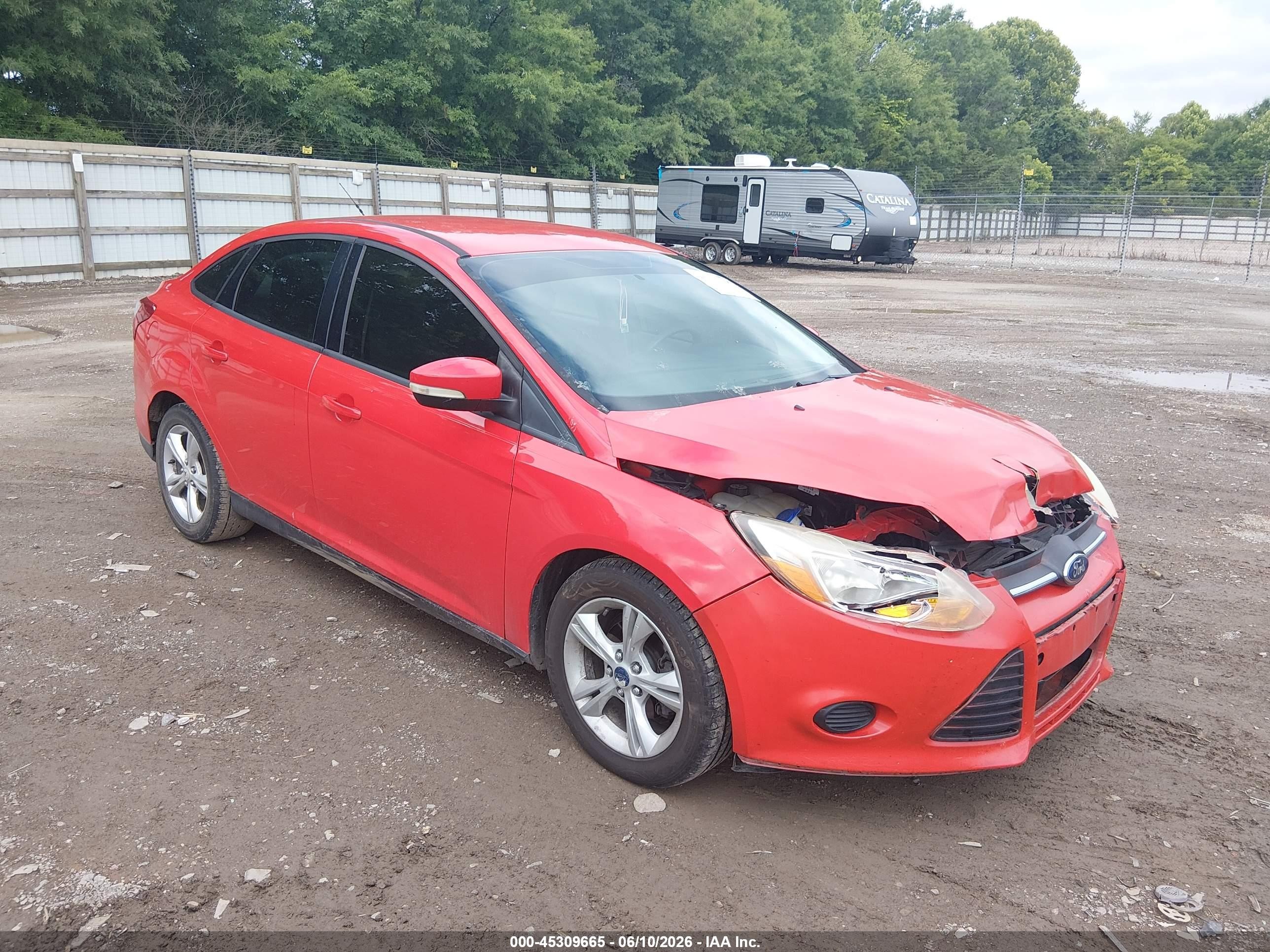 2013 Ford Focus Se Red vin: 1FADP3F25DL288454