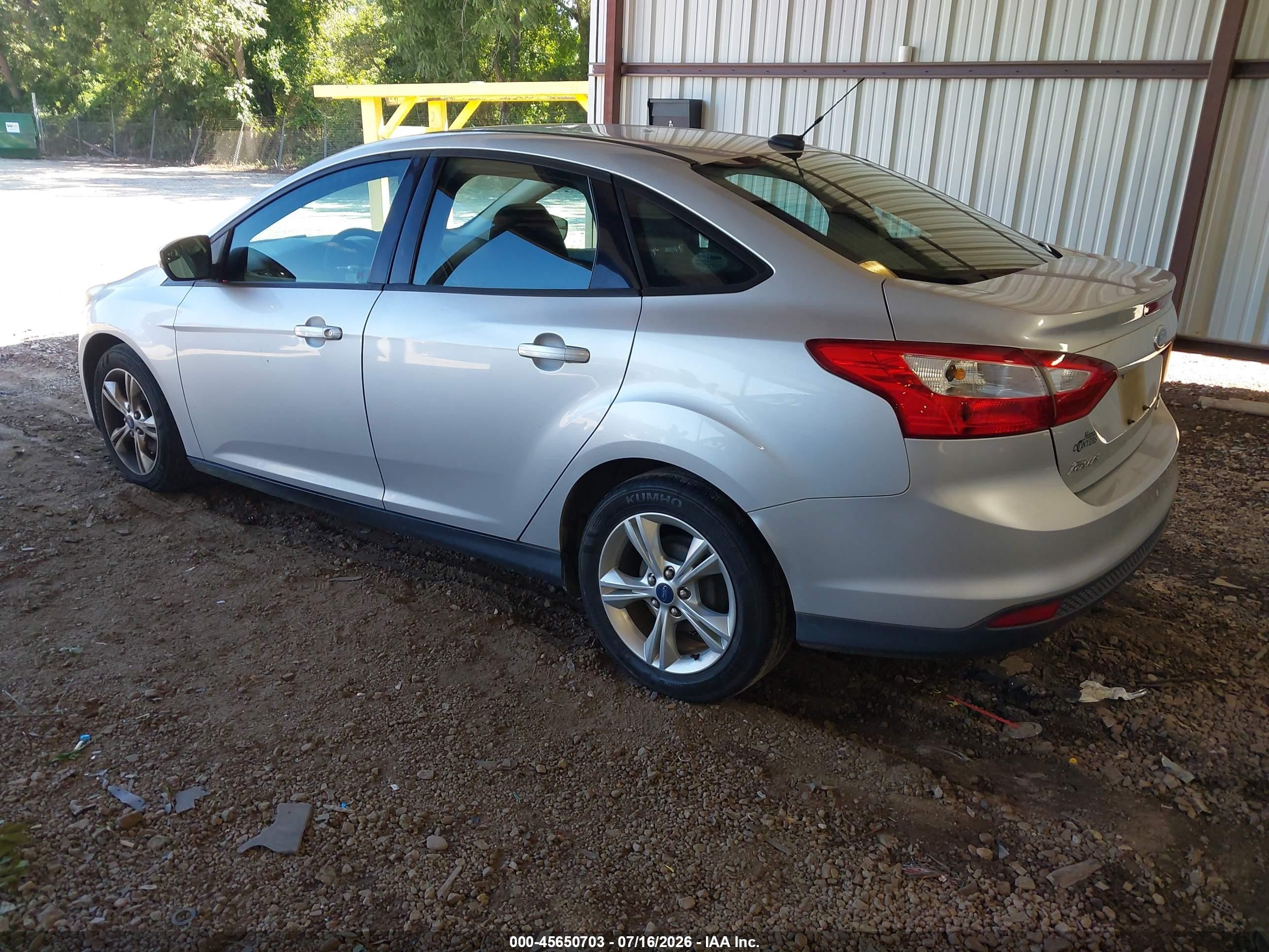 2013 Ford Focus Se Silver vin: 1FADP3F25DL368692