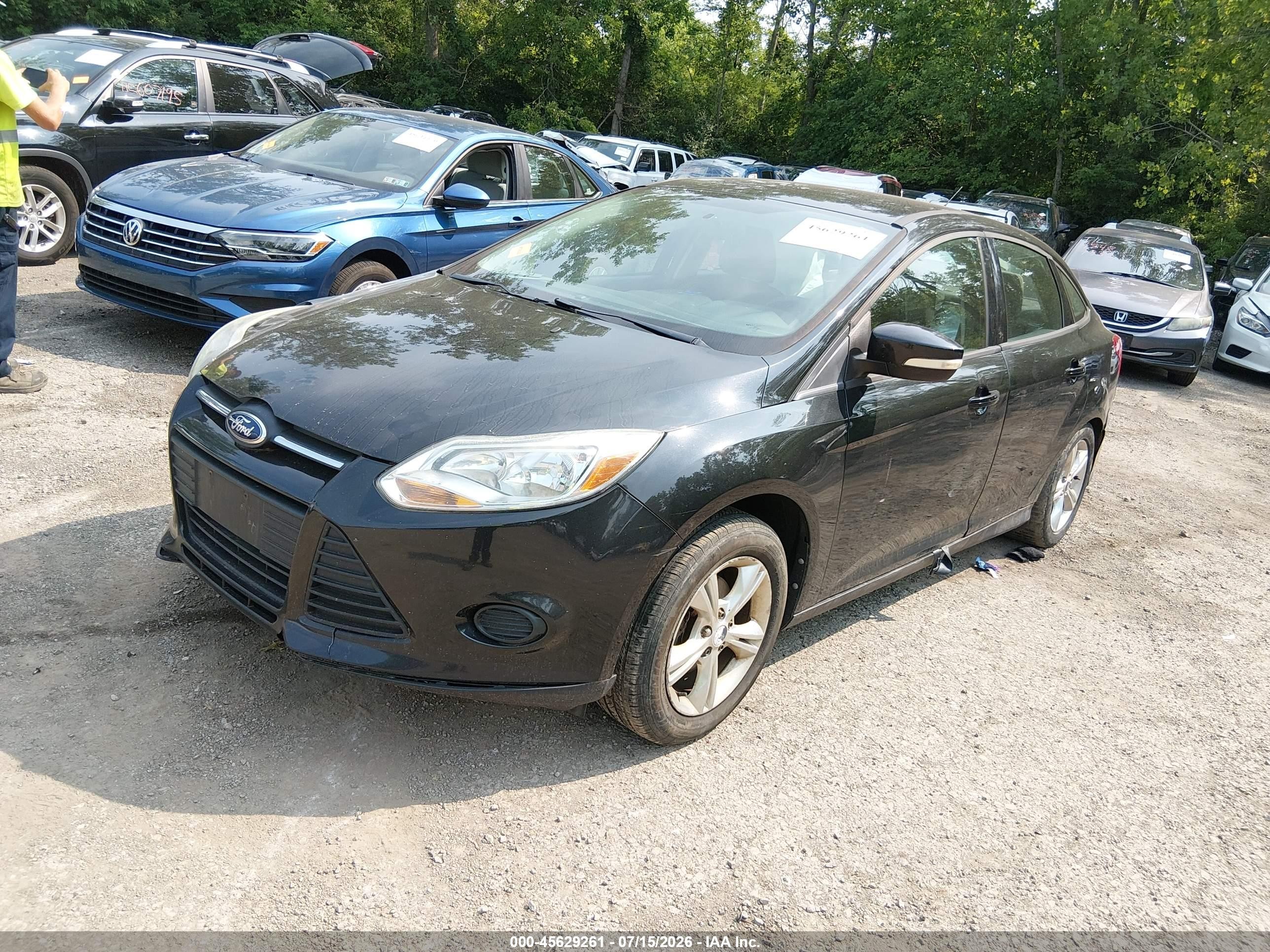 2013 Ford Focus Se Black vin: 1FADP3F25DL372077