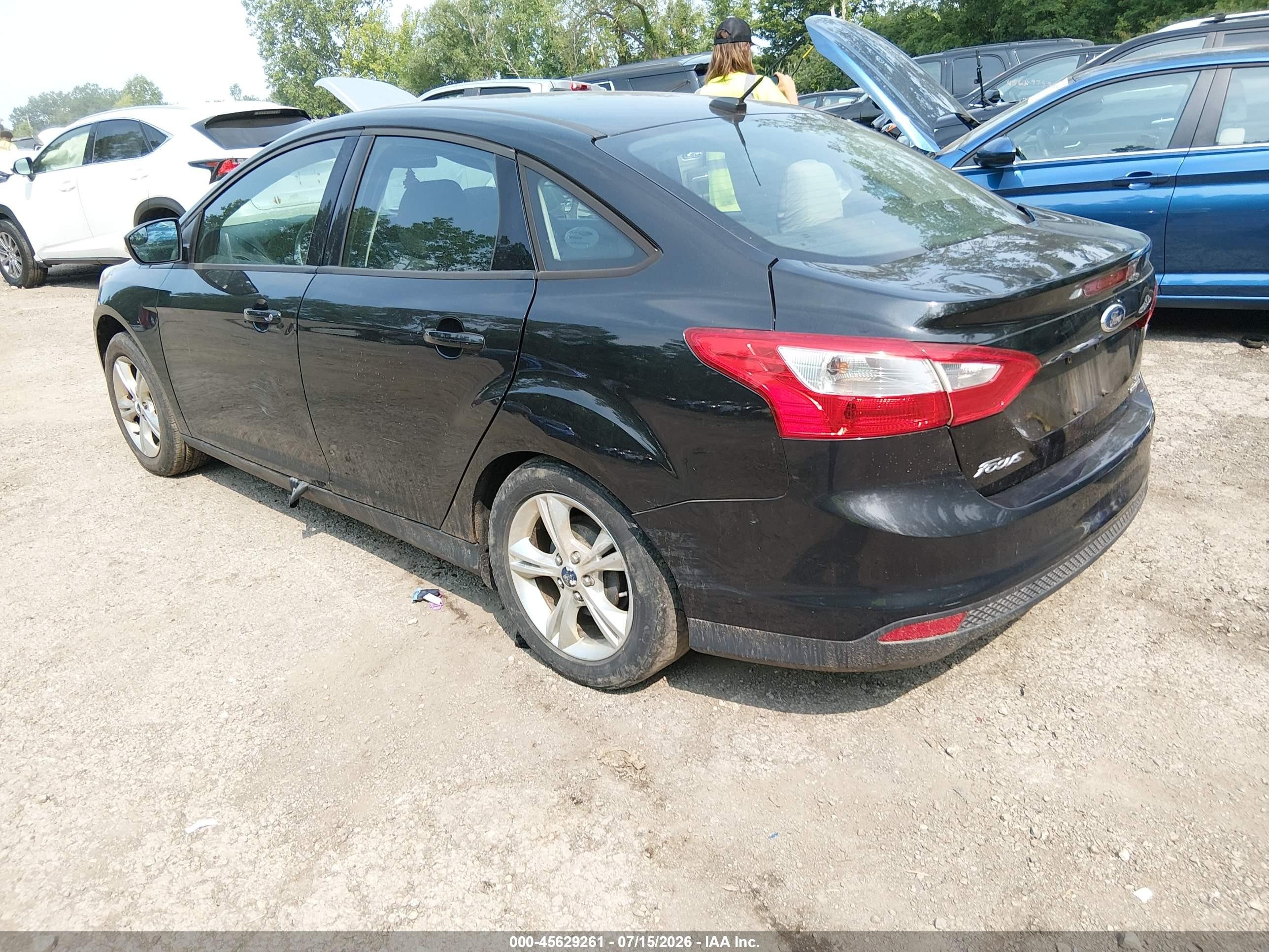 2013 Ford Focus Se Black vin: 1FADP3F25DL372077