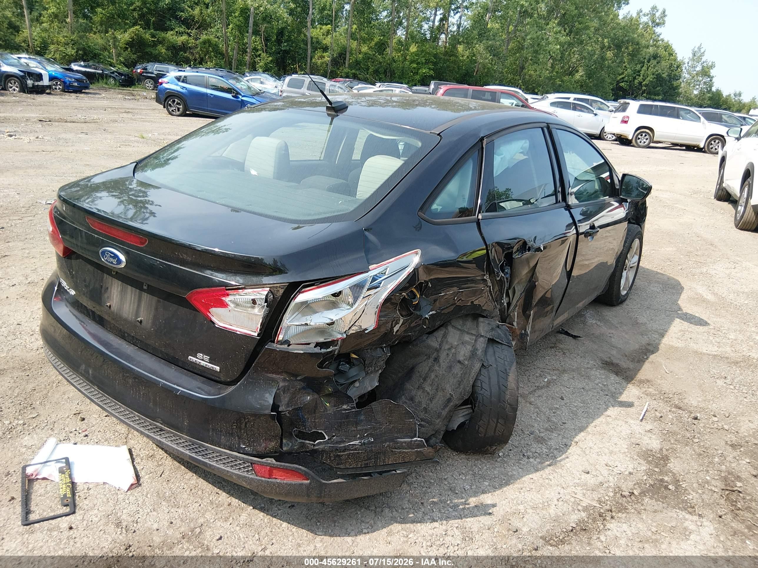 2013 Ford Focus Se Black vin: 1FADP3F25DL372077