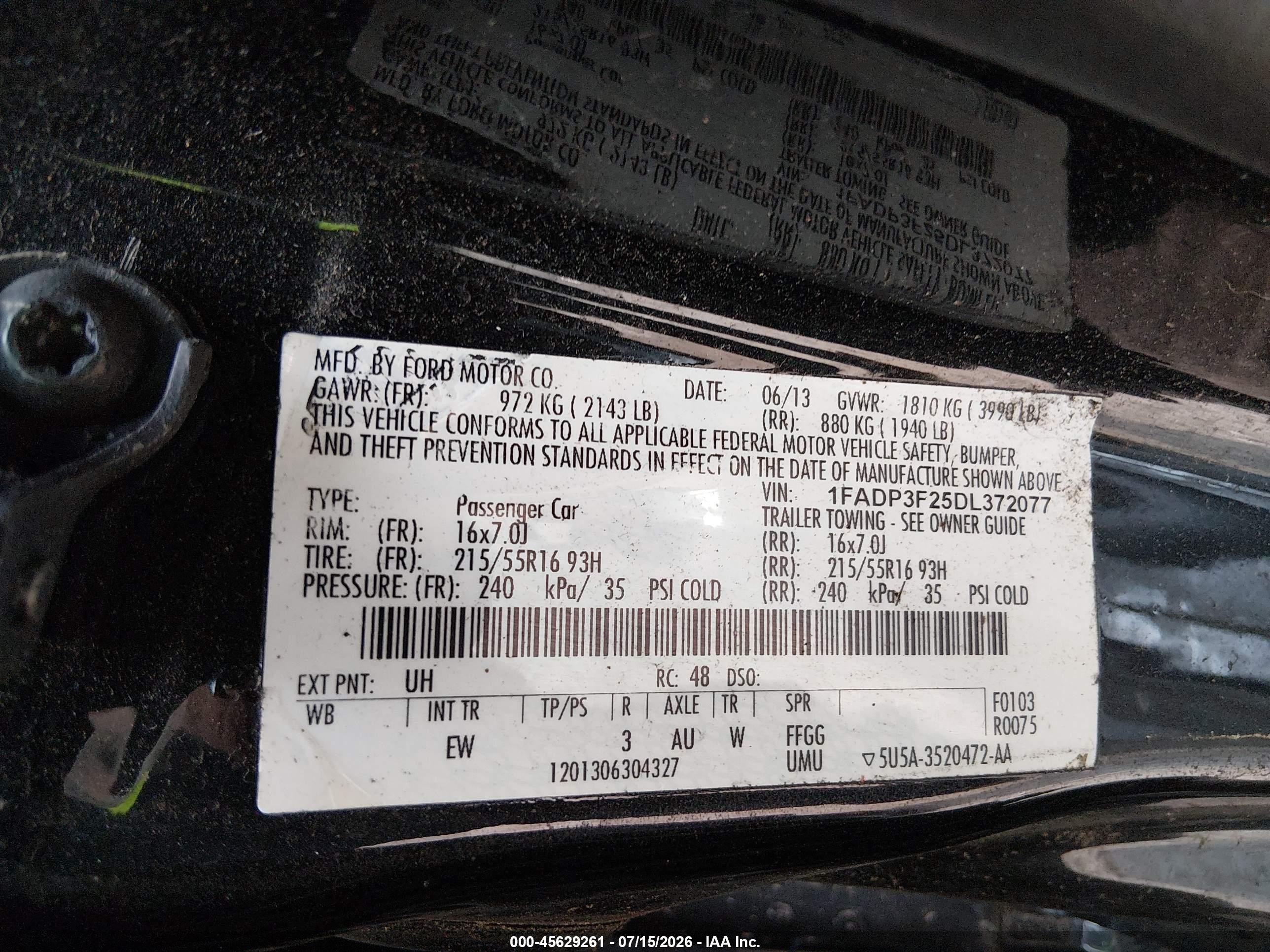 2013 Ford Focus Se Black vin: 1FADP3F25DL372077