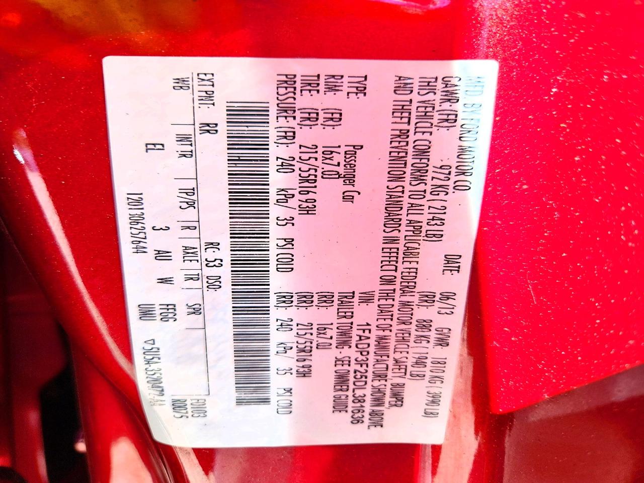 2013 Ford Focus Se Red vin: 1FADP3F25DL381636